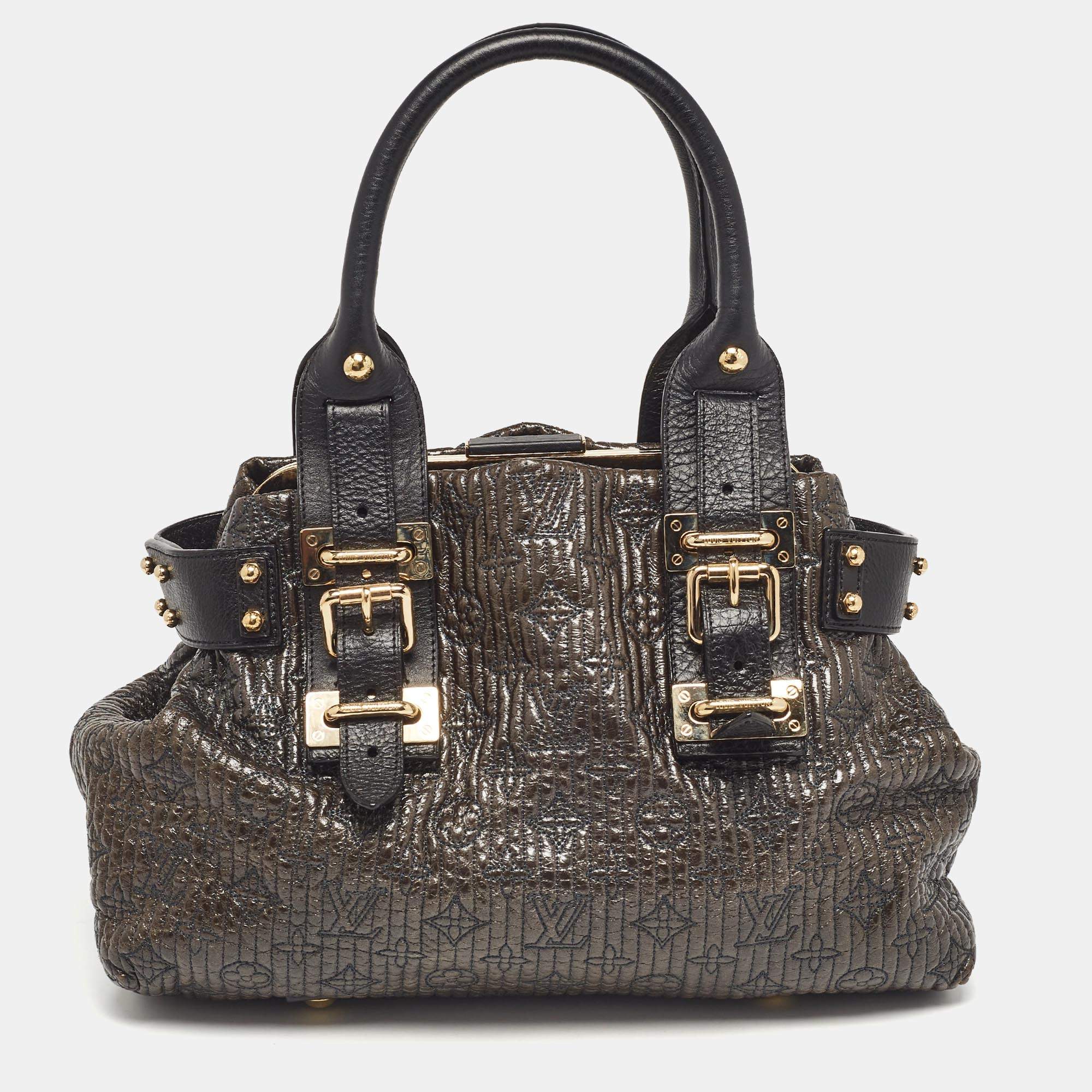 Pre Owned Louis Vuitton Black Monogram Motard Biker Bag
