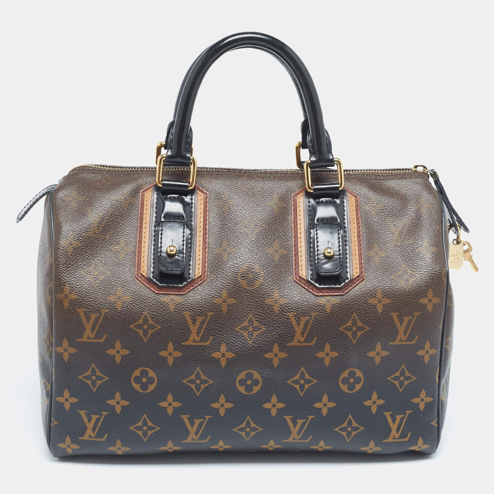 Louis Vuitton Noir Monogram Limited Edition Mirage Speedy 30 Bag