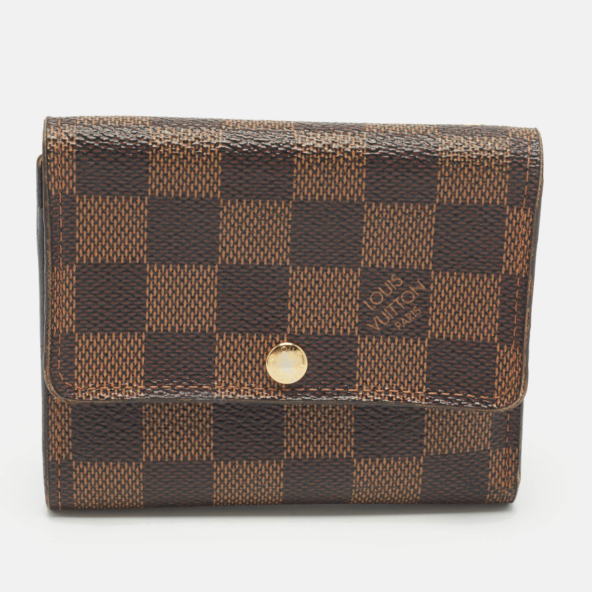 Pre Owned Louis Vuitton Damier Ebene Canvas Anais Wallet