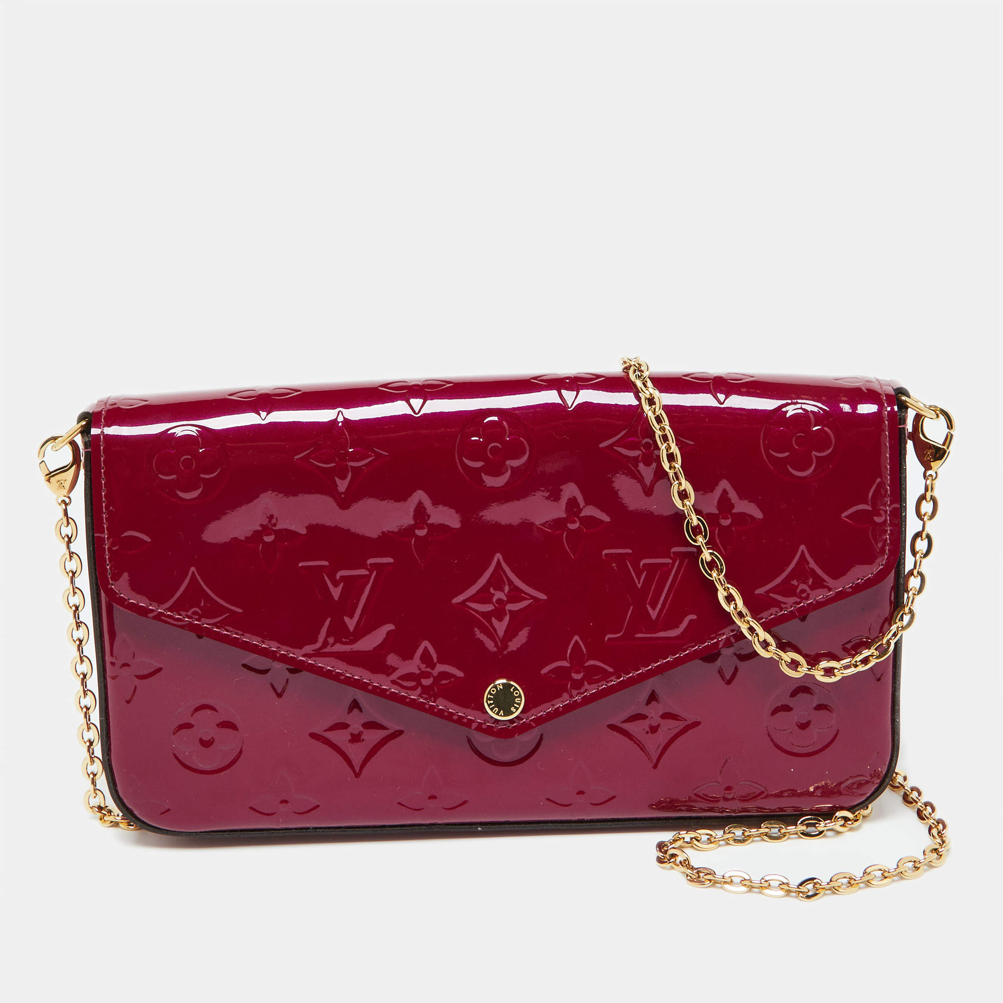 Louis Vuitton Indian Rose Monogram Vernis Pochette Felicie Bag