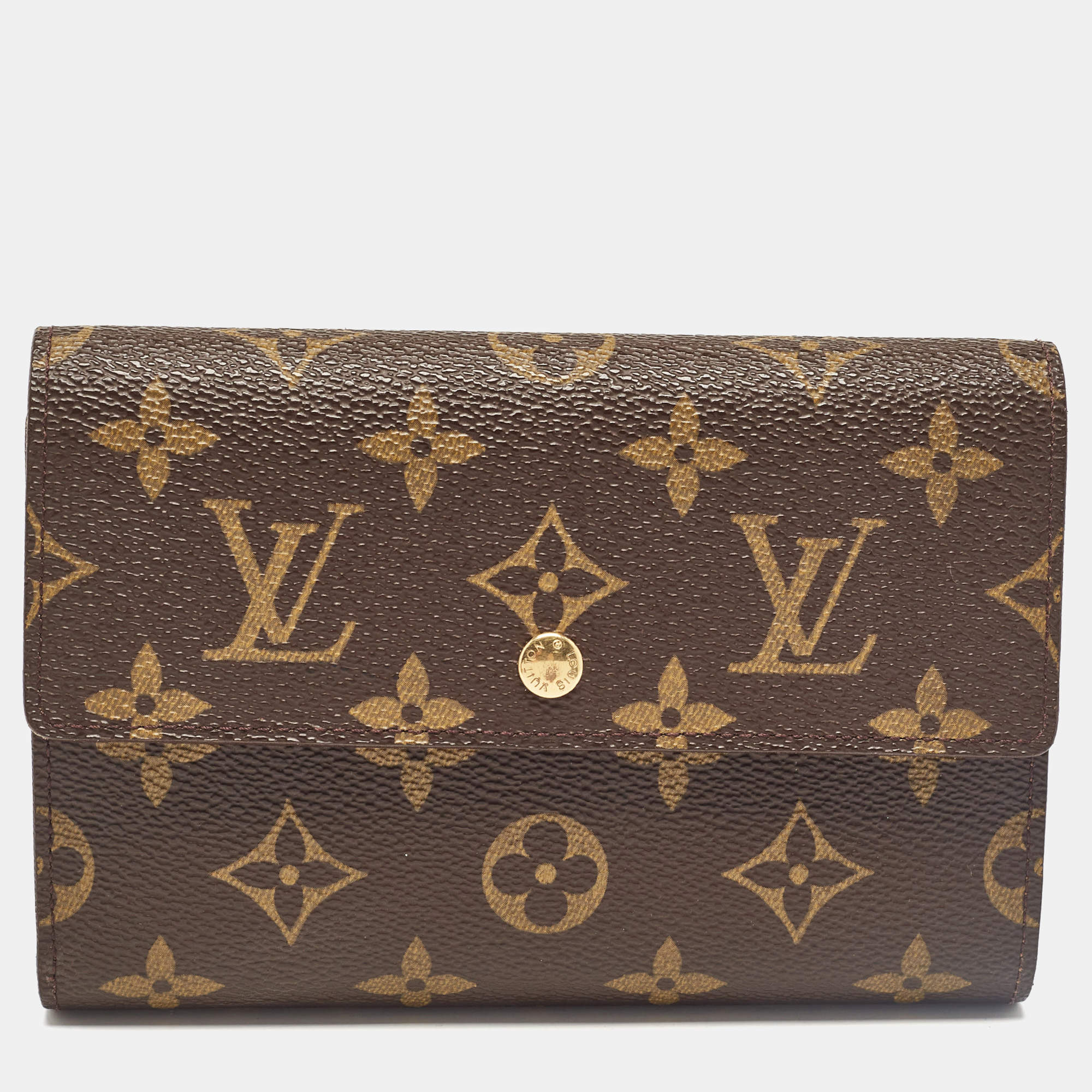 Pre Owned Louis Vuitton Monogram Canvas Porte Tresor Etui Papier Wallet