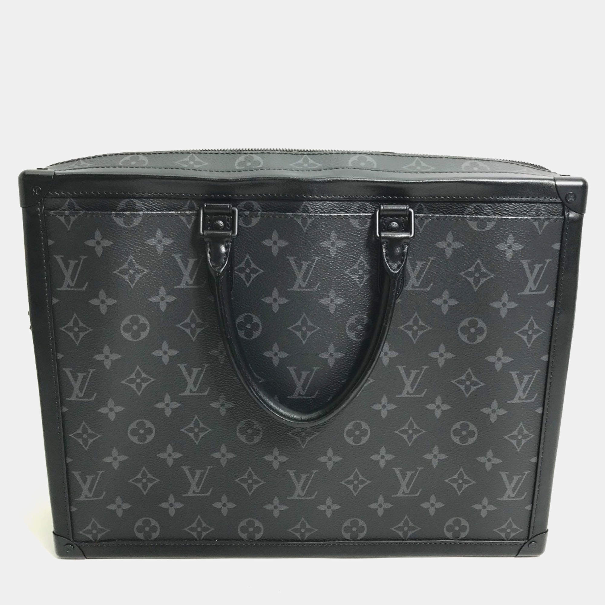 Louis Vuitton Black Monogram Eclipse Canvas Soft Trunk Briefcase Bag