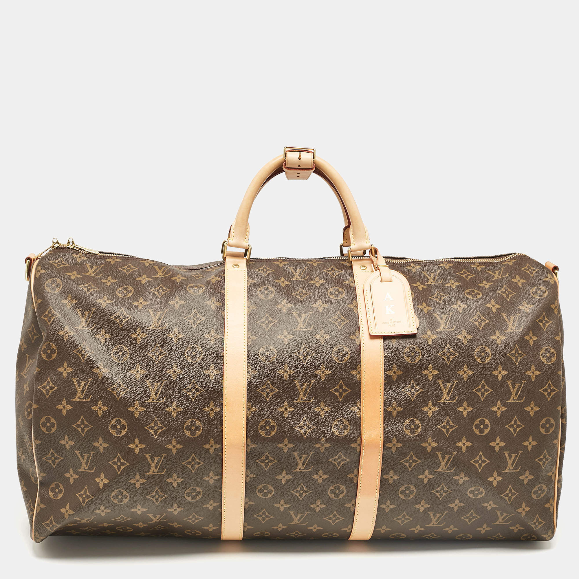 Pre Owned Louis Vuitton Monogram Canvas Keepall Bandouliere 60 Bag