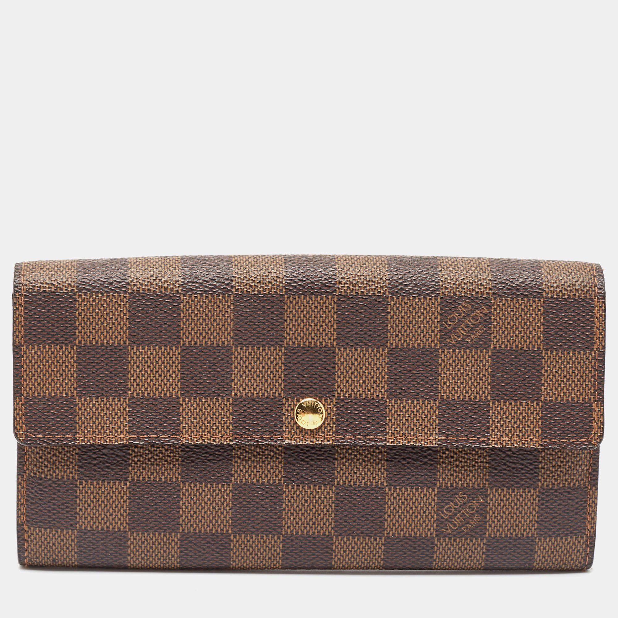 Louis Vuitton Damier Ebene Canvas Sarah Wallet