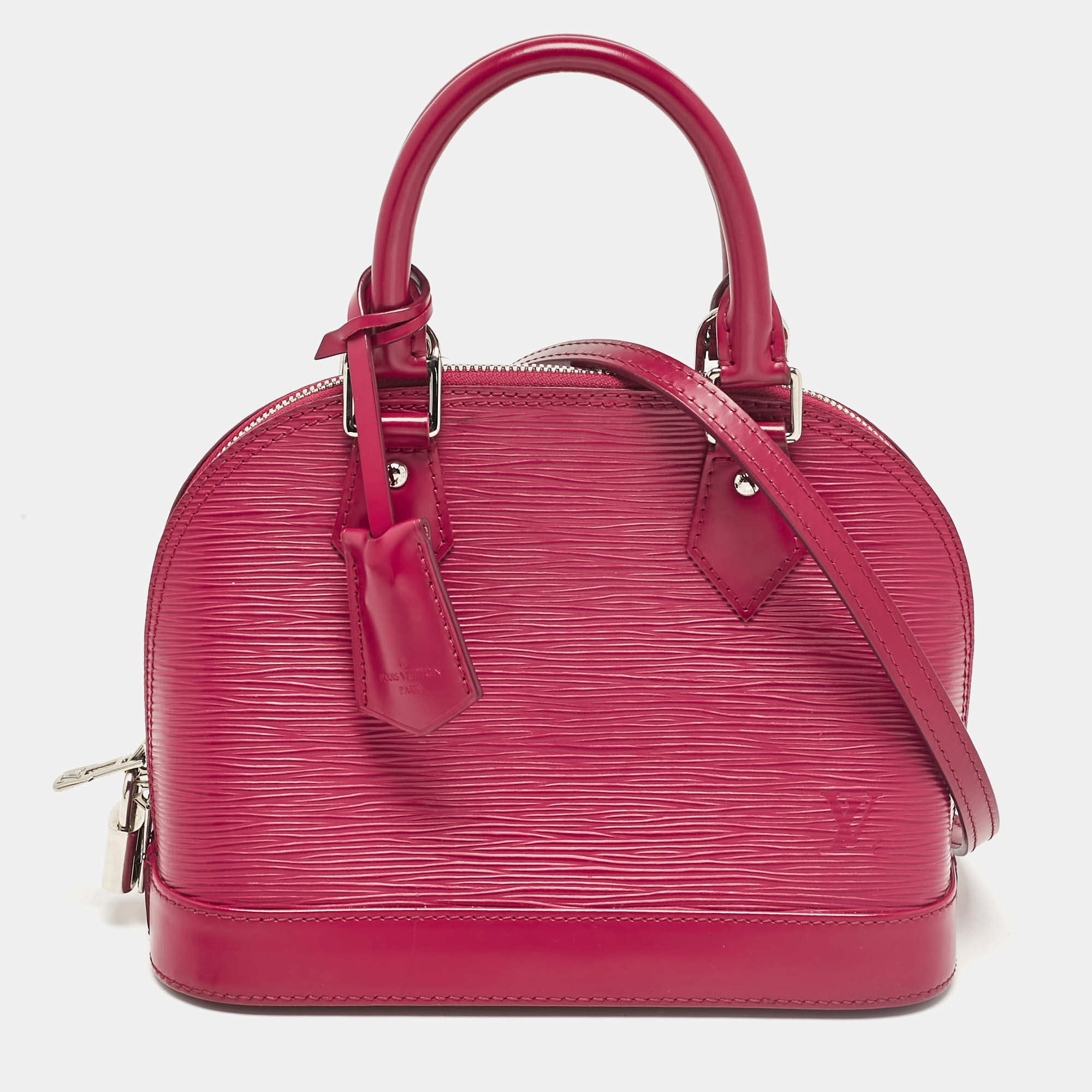 Pre Owned Louis Vuitton Fuchsia Epi Leather Alma BB Bag