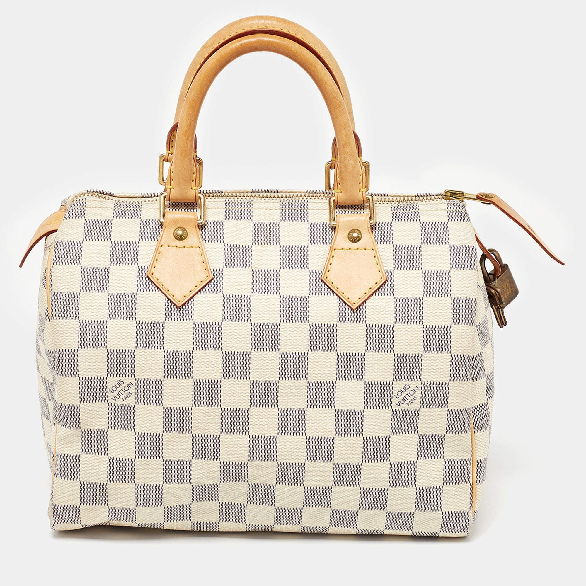Pre Owned Louis Vuitton Damier Azur Canvas Speedy 25 Bag