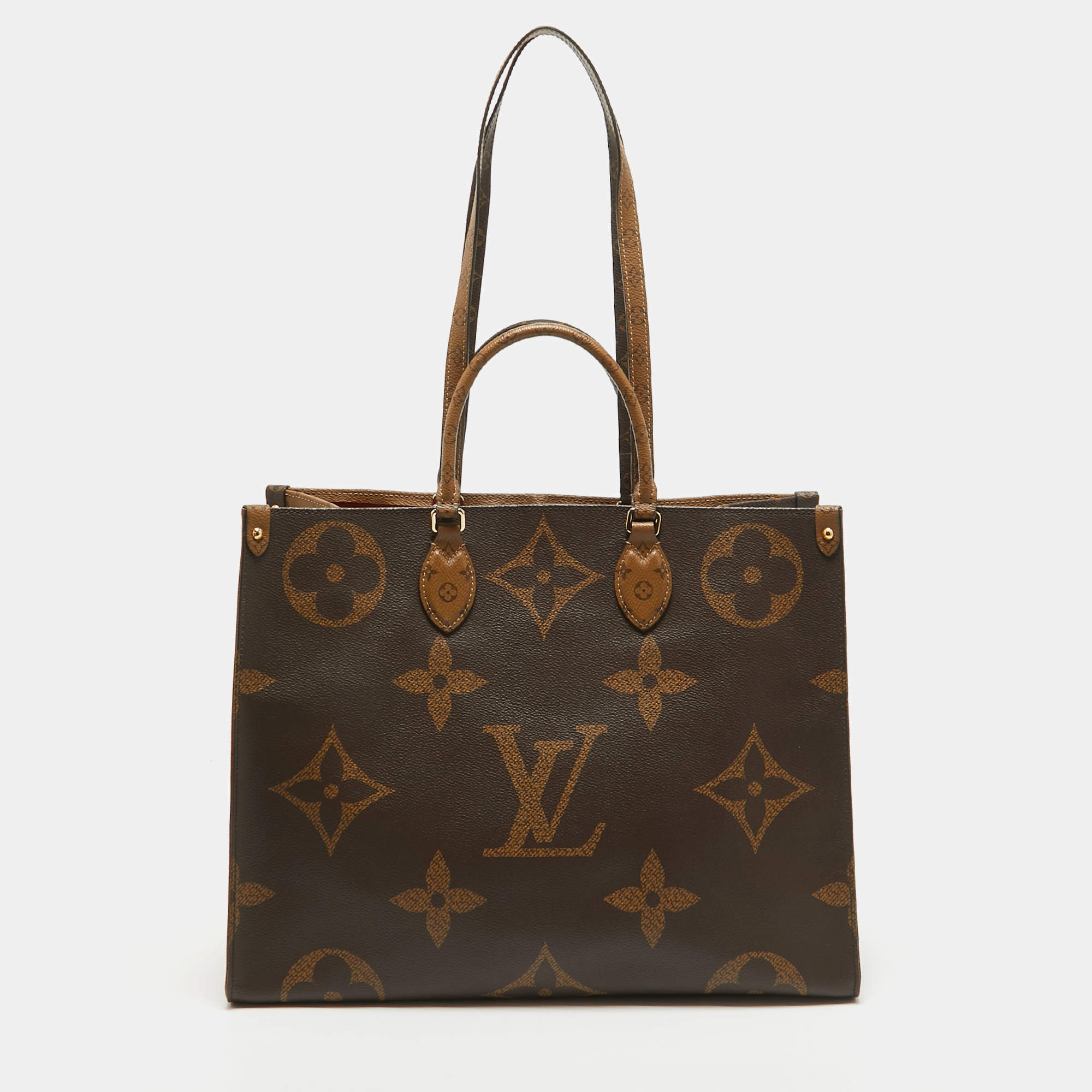 Pre Owned Louis Vuitton Reverse Monogram Giant Canvas Onthego GM Bag