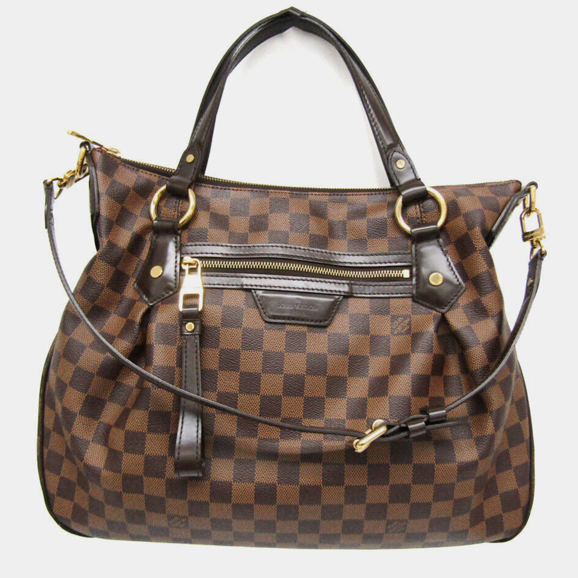 Pre Owned Louis Vuitton Damier Evora MM Ebene Shoulder Bag