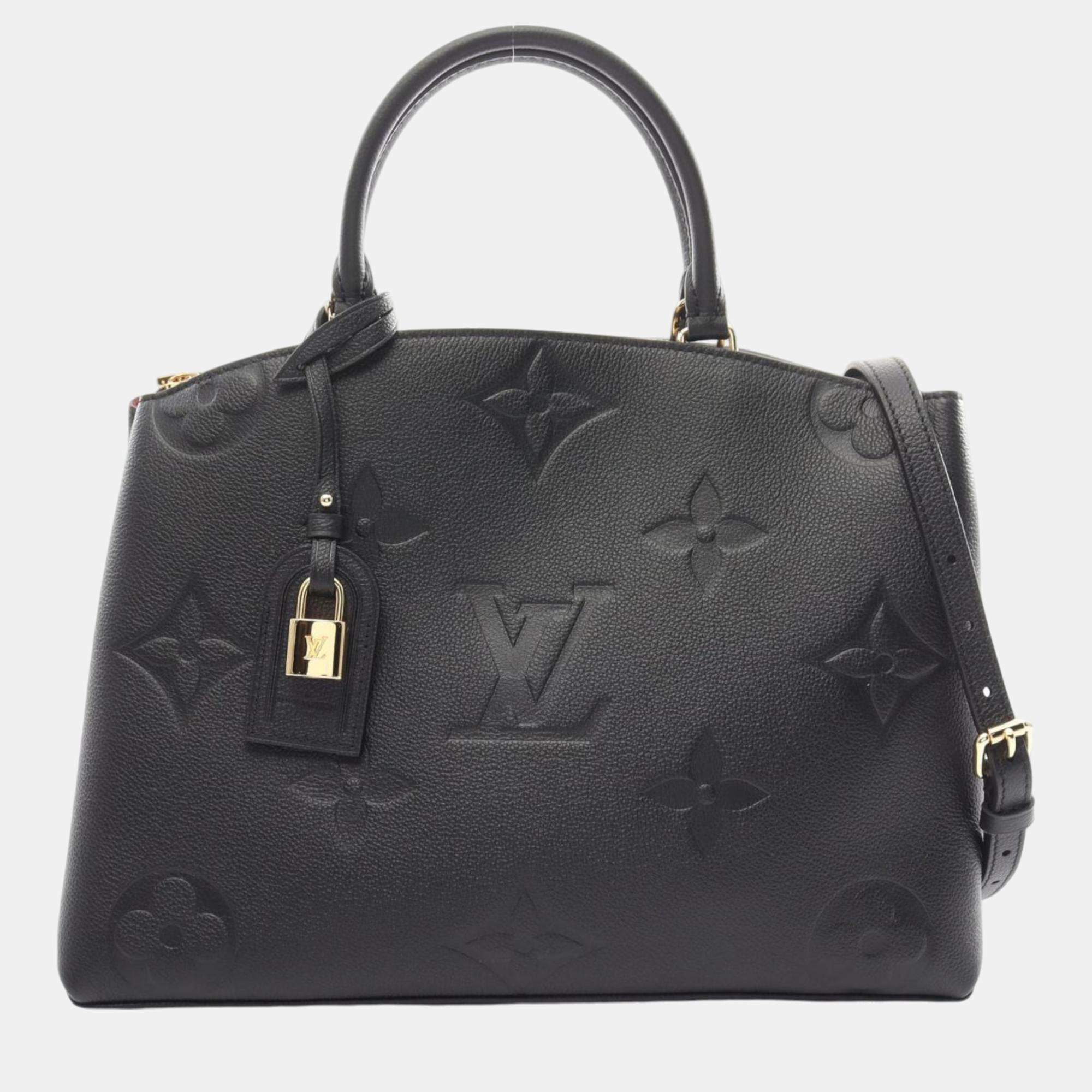 Louis Vuitton Black Leather Monogram Empreinte Grand Palais MM Handbag