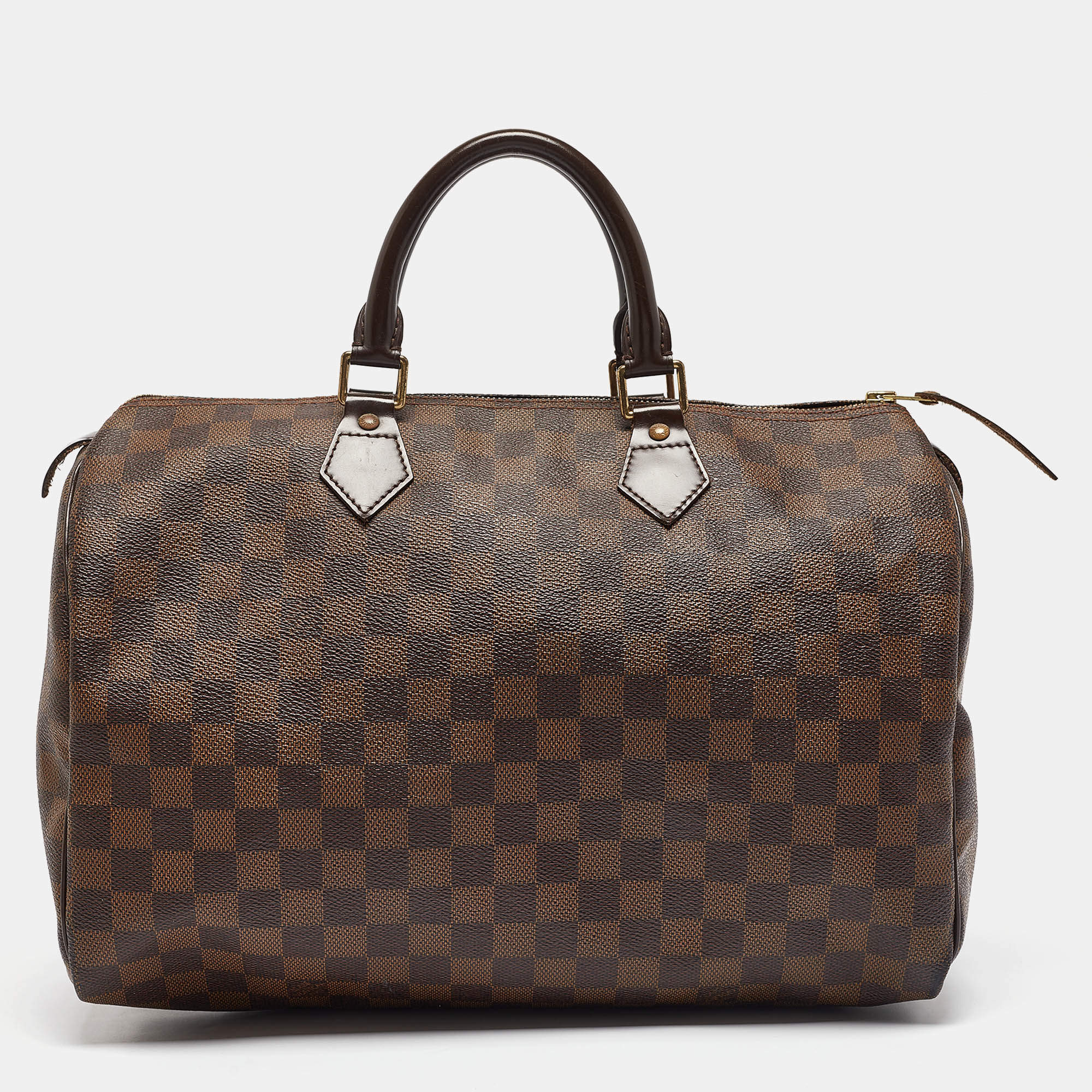 Louis Vuitton Damier Ebene Canvas Speedy 35 Bag