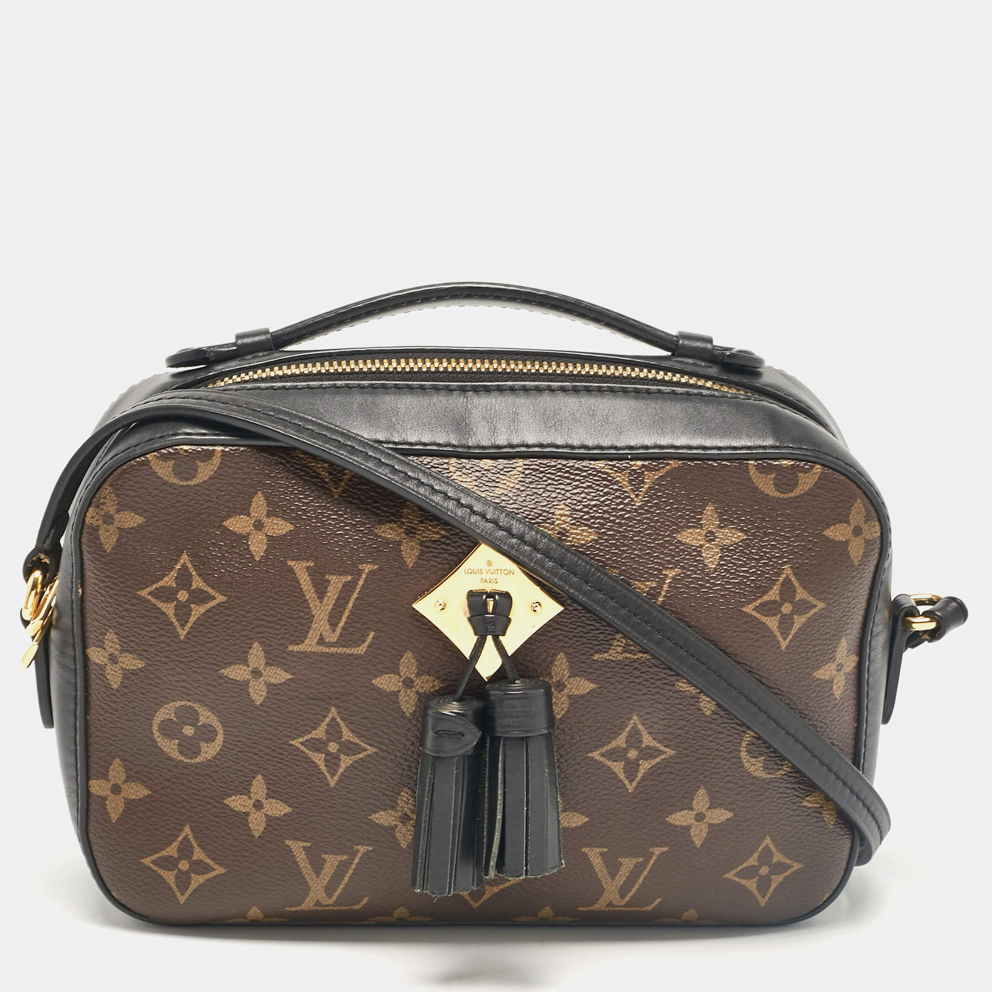 مملوكة مسبقًا Louis Vuitton Black Monogram Canvas Saintonge Crossbody Bag