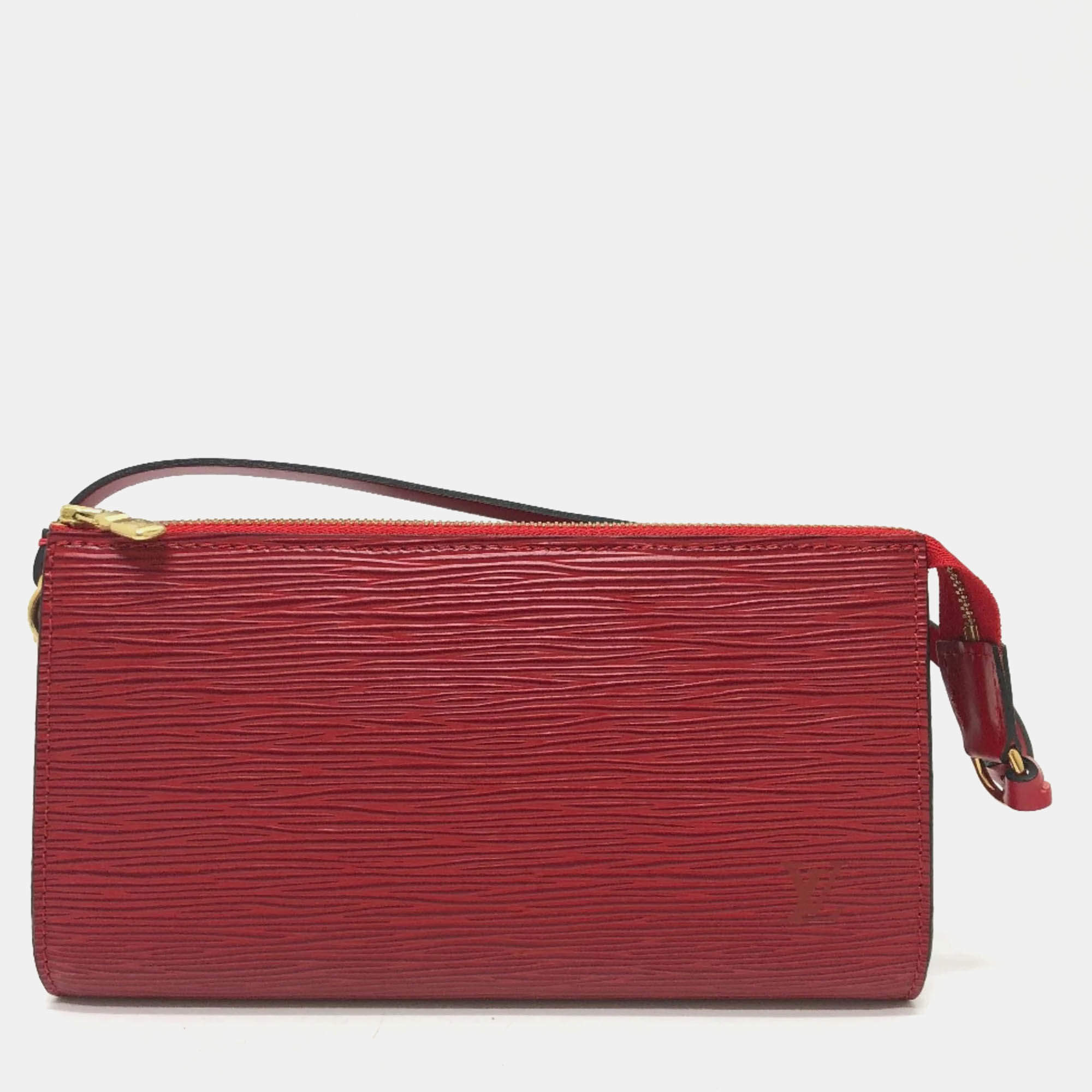 Louis Vuitton Red Epi Leather Pochette Shoulder Bag