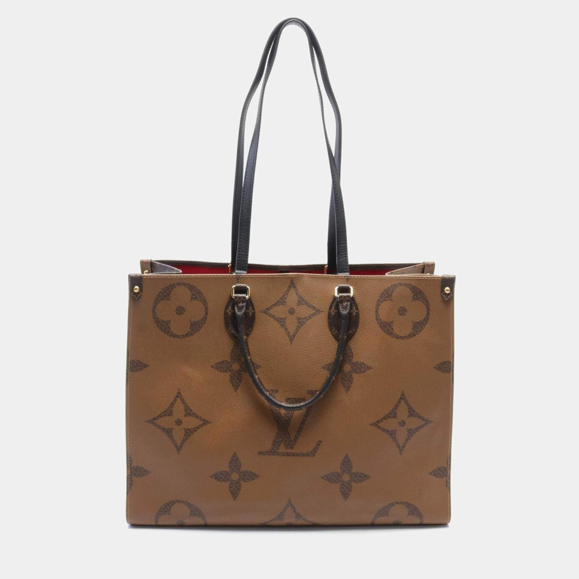 Louis Vuitton Brown Canvas GM Onthego Tote Bag