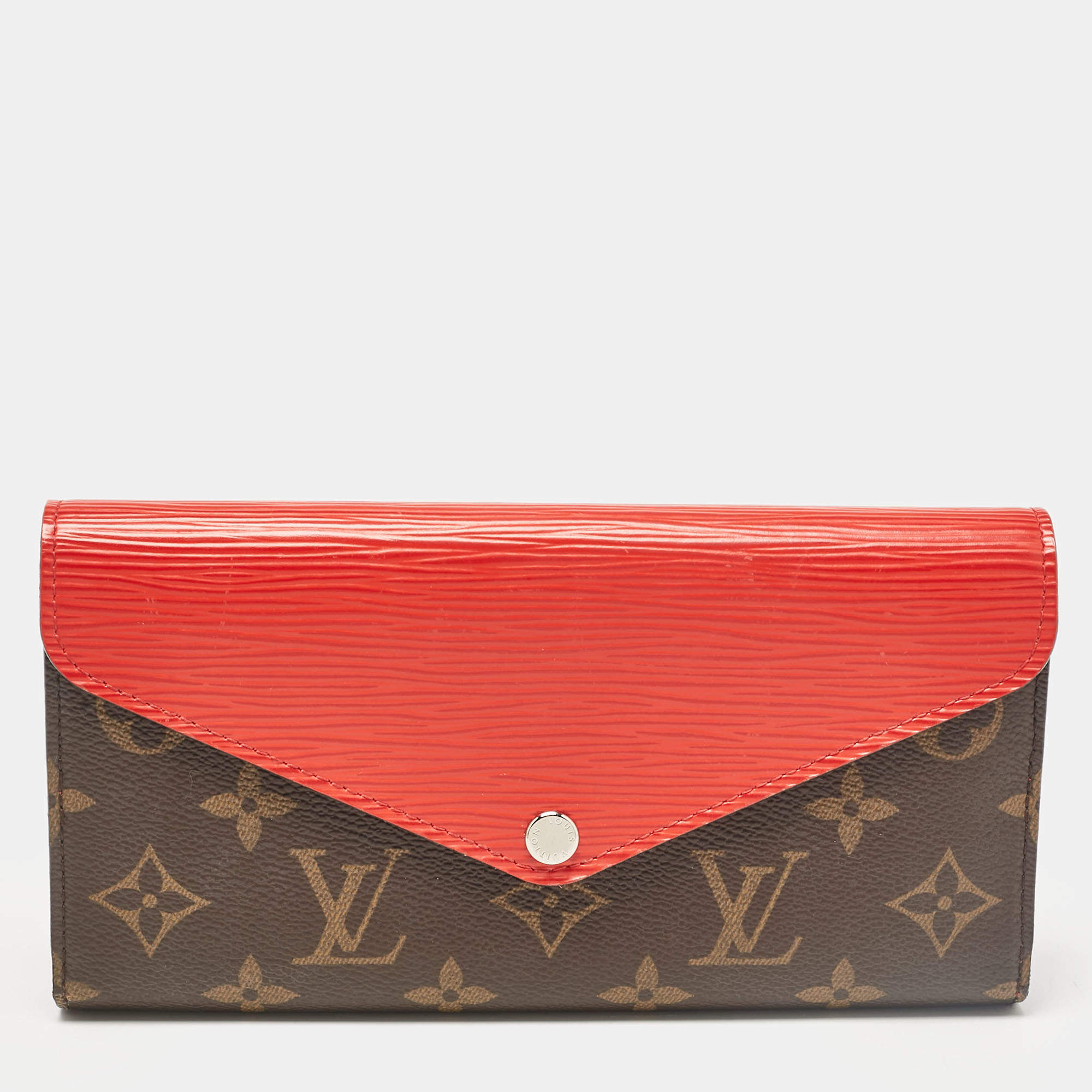 Louis Vuitton Cherry Epi Leather and Monogram Canvas Marie-Lou Long Wallet