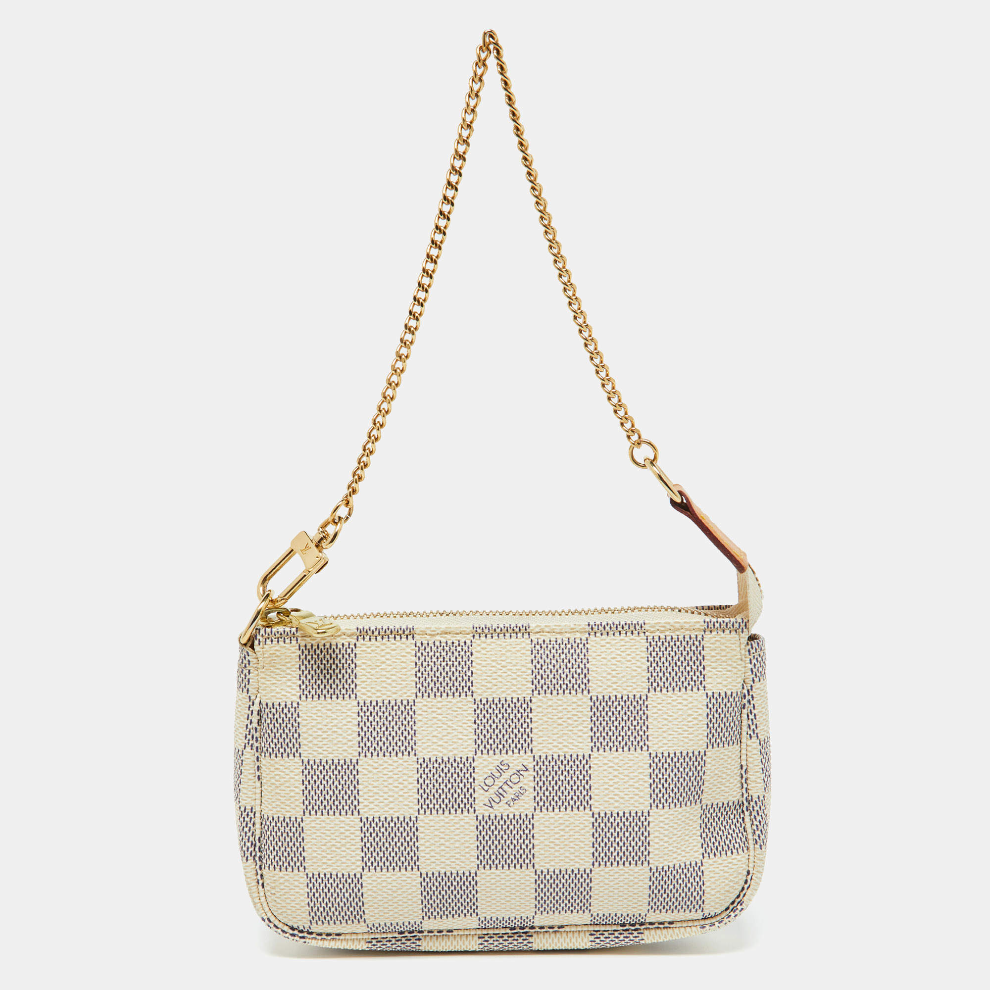Pre Owned Louis Vuitton Damier Azur Canvas Mini Pochette Accessoires