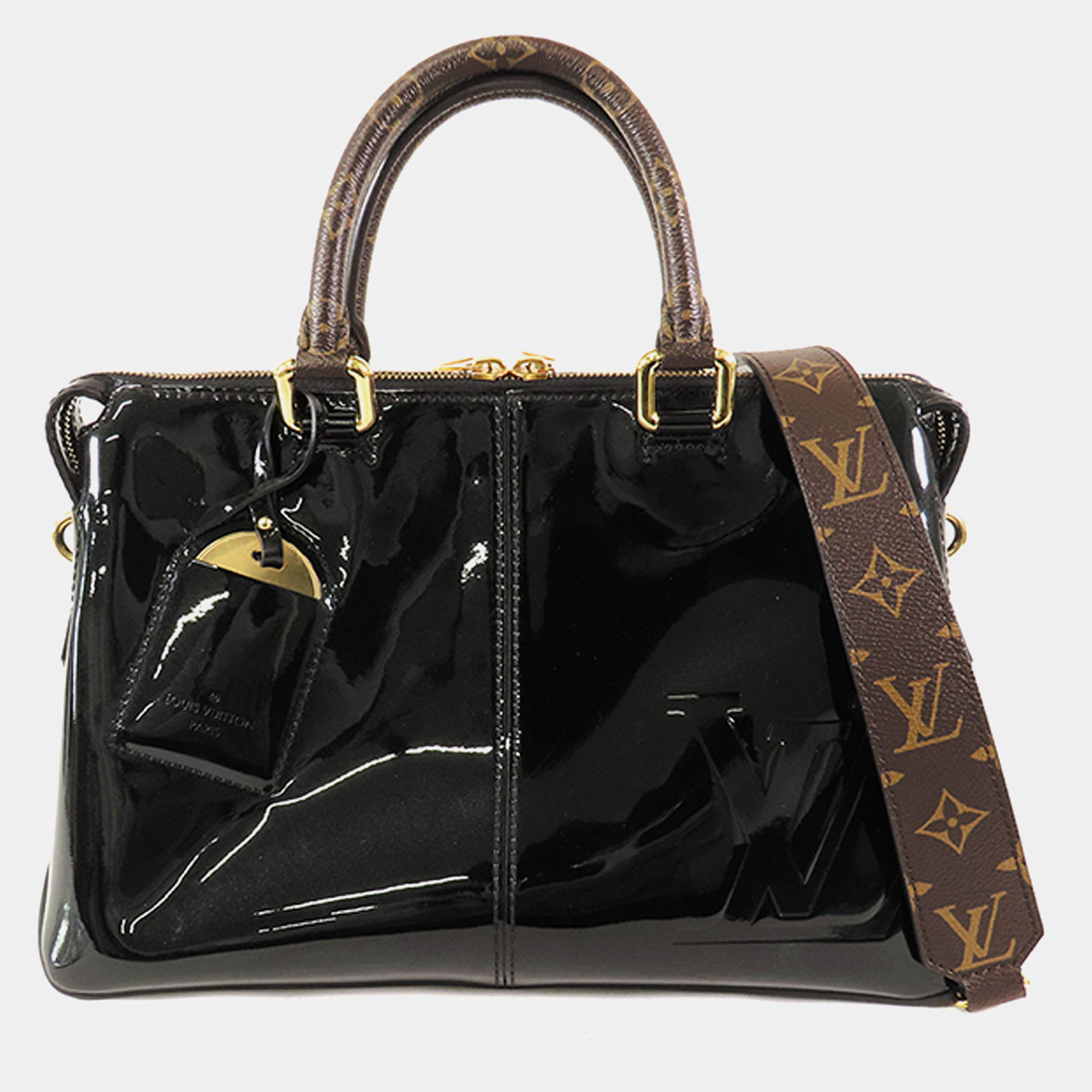 Louis Vuitton Black/Brown Vernis Miroir Tote Bag