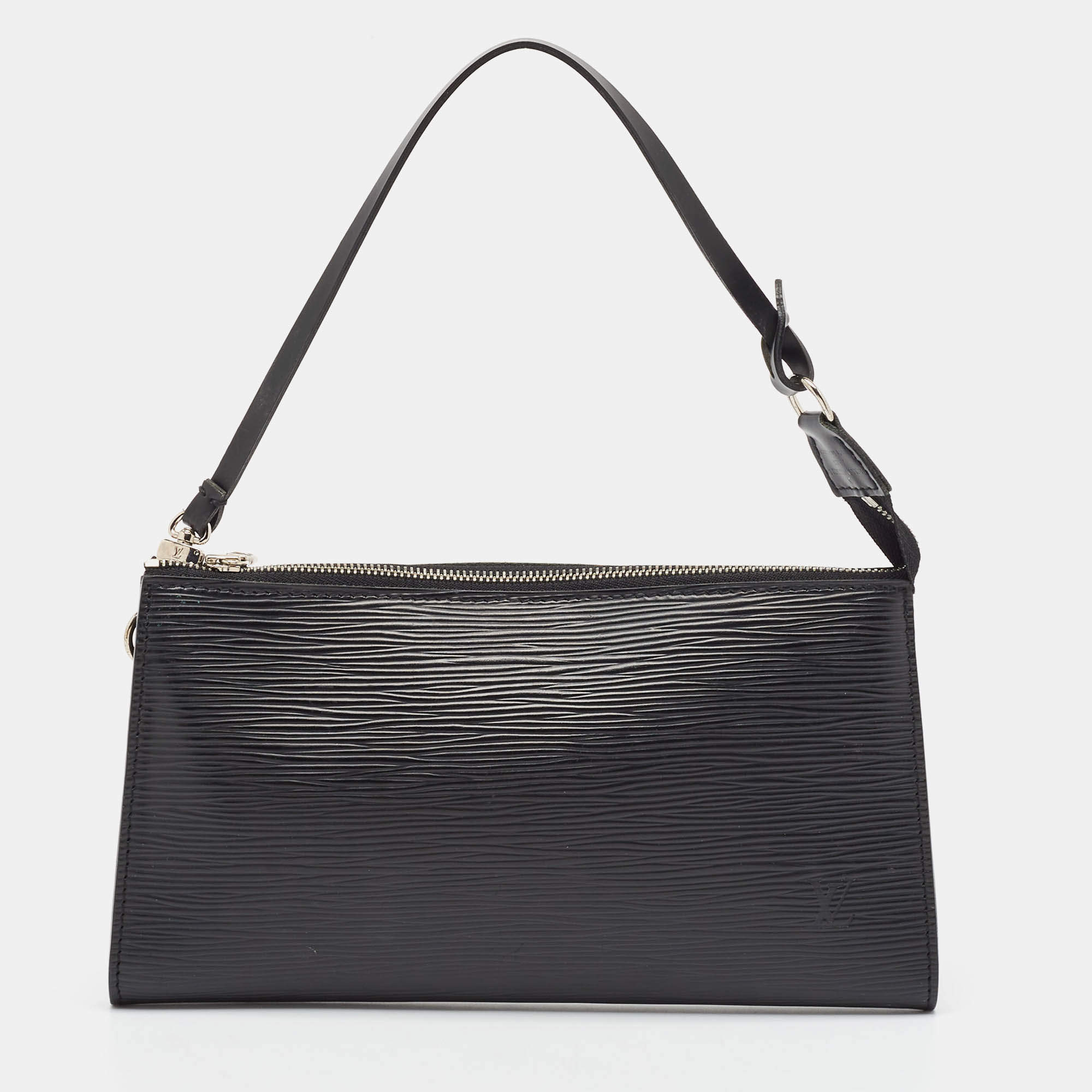 Pre Owned Louis Vuitton Black Epi Leather Pochette Accessoires Bag