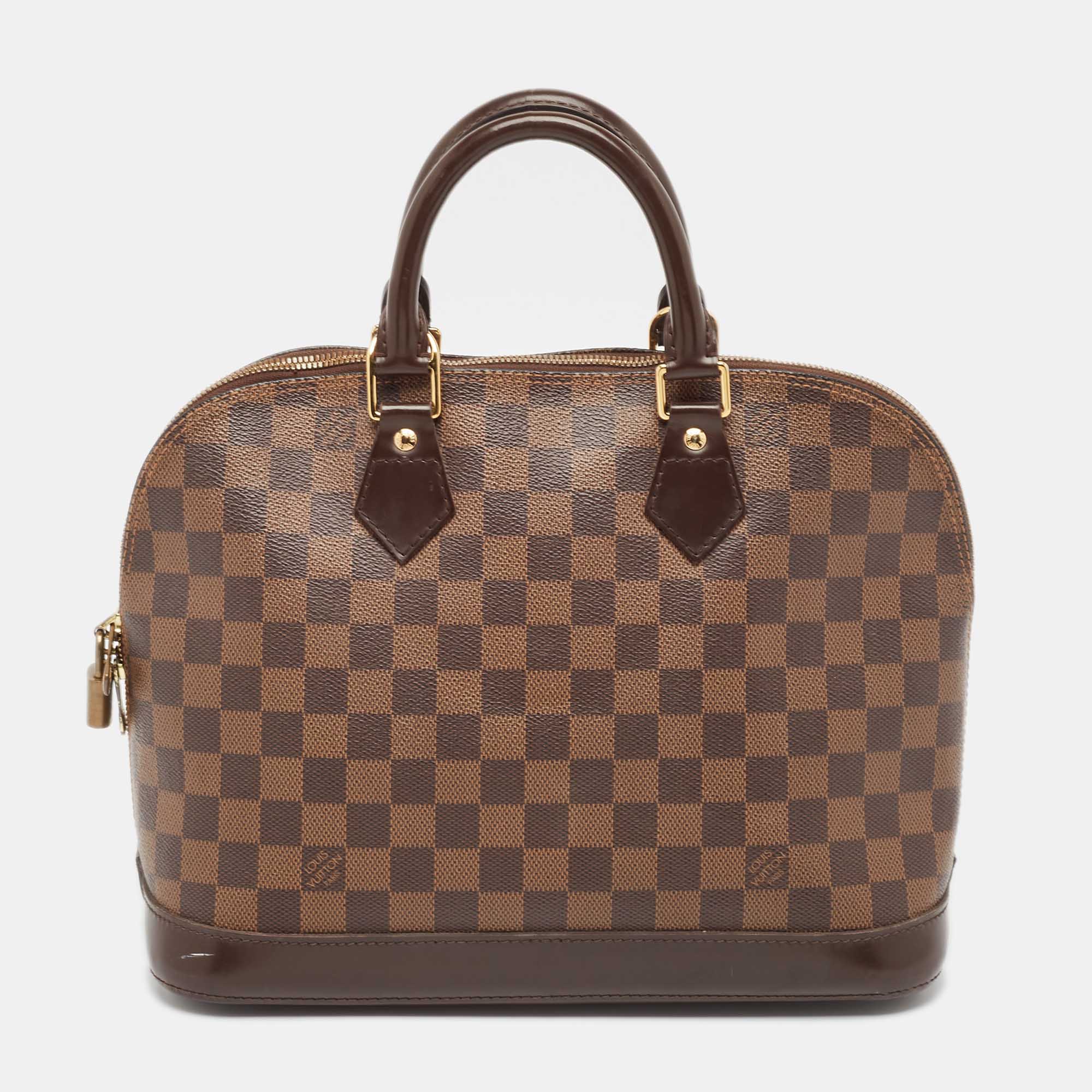 Pre Owned Louis Vuitton Damier Ebene Canvas Alma PM Bag