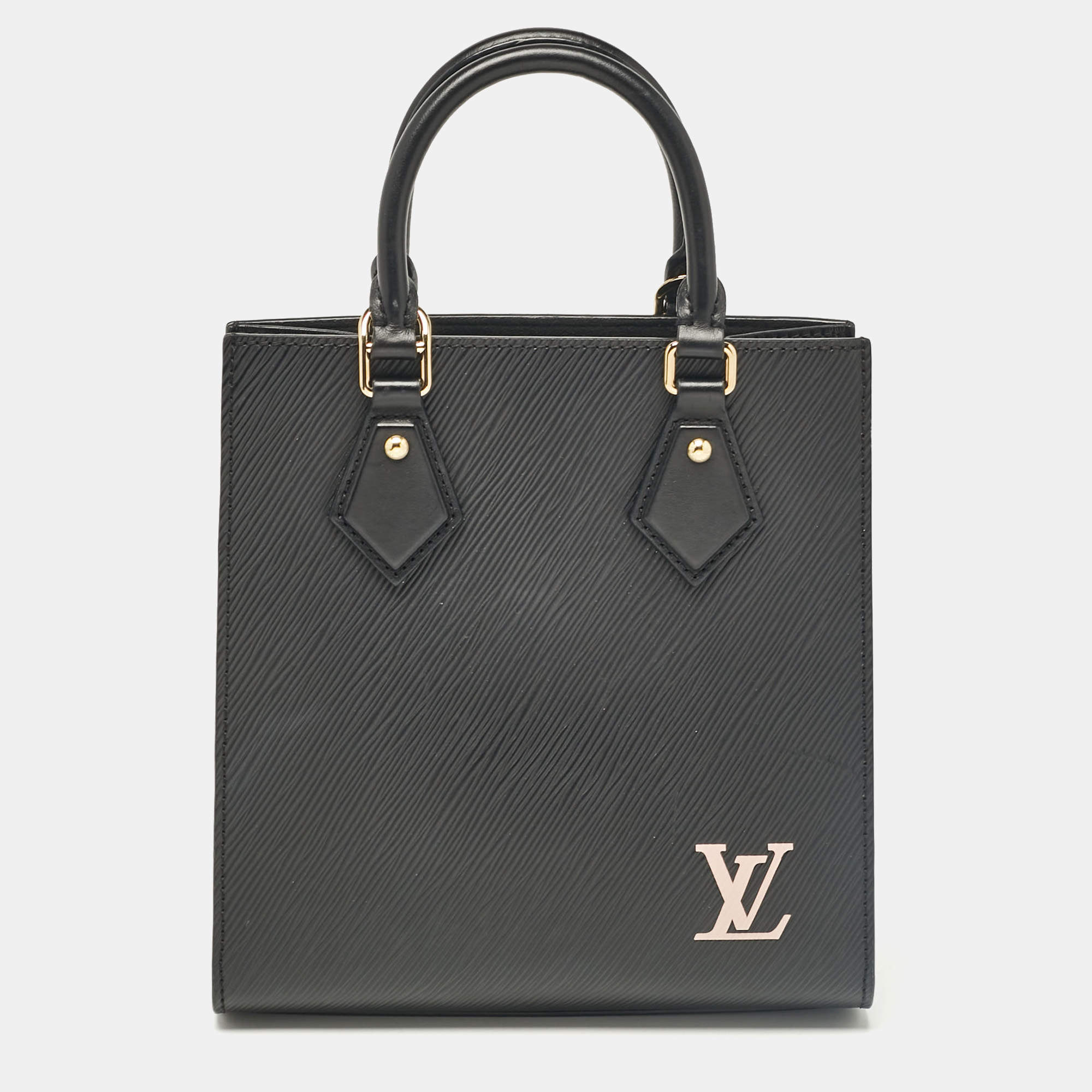 Pre Owned Louis Vuitton Black Epi Leather Sac Plat BB Bag