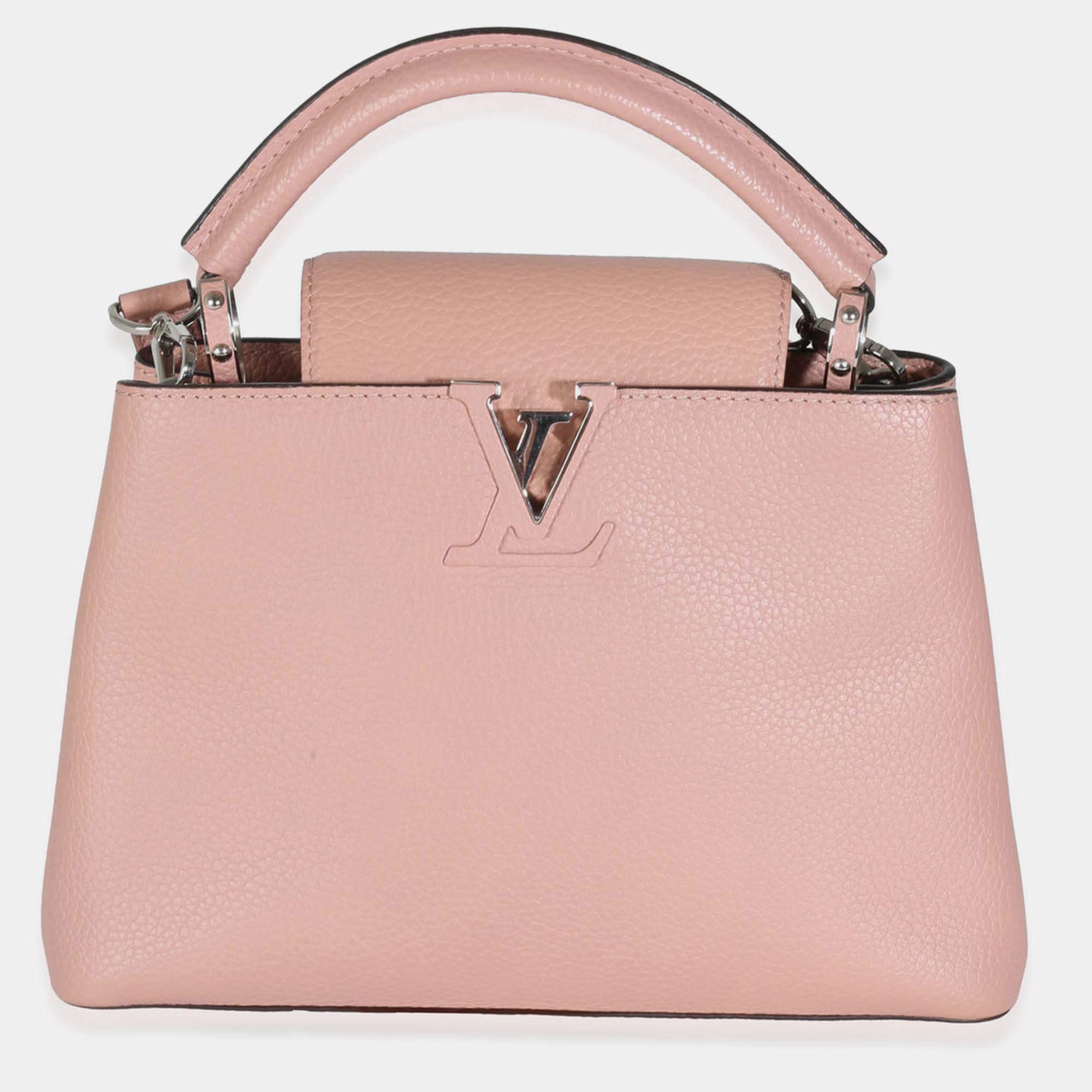 Louis Vuitton Pink Taurillon Capucines BB Top Handle Bags