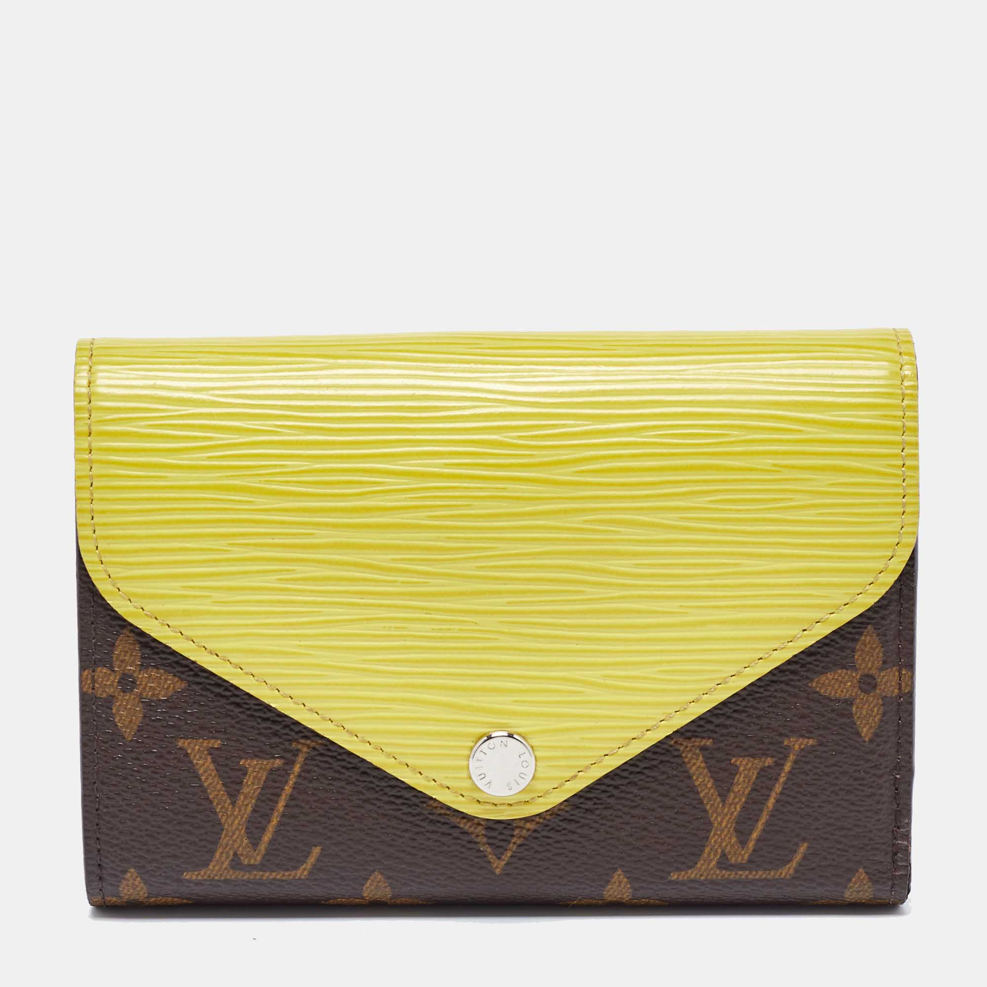 Louis Vuitton Yellow Epi Leather and Monogram Canvas Marie-Lou Wallet