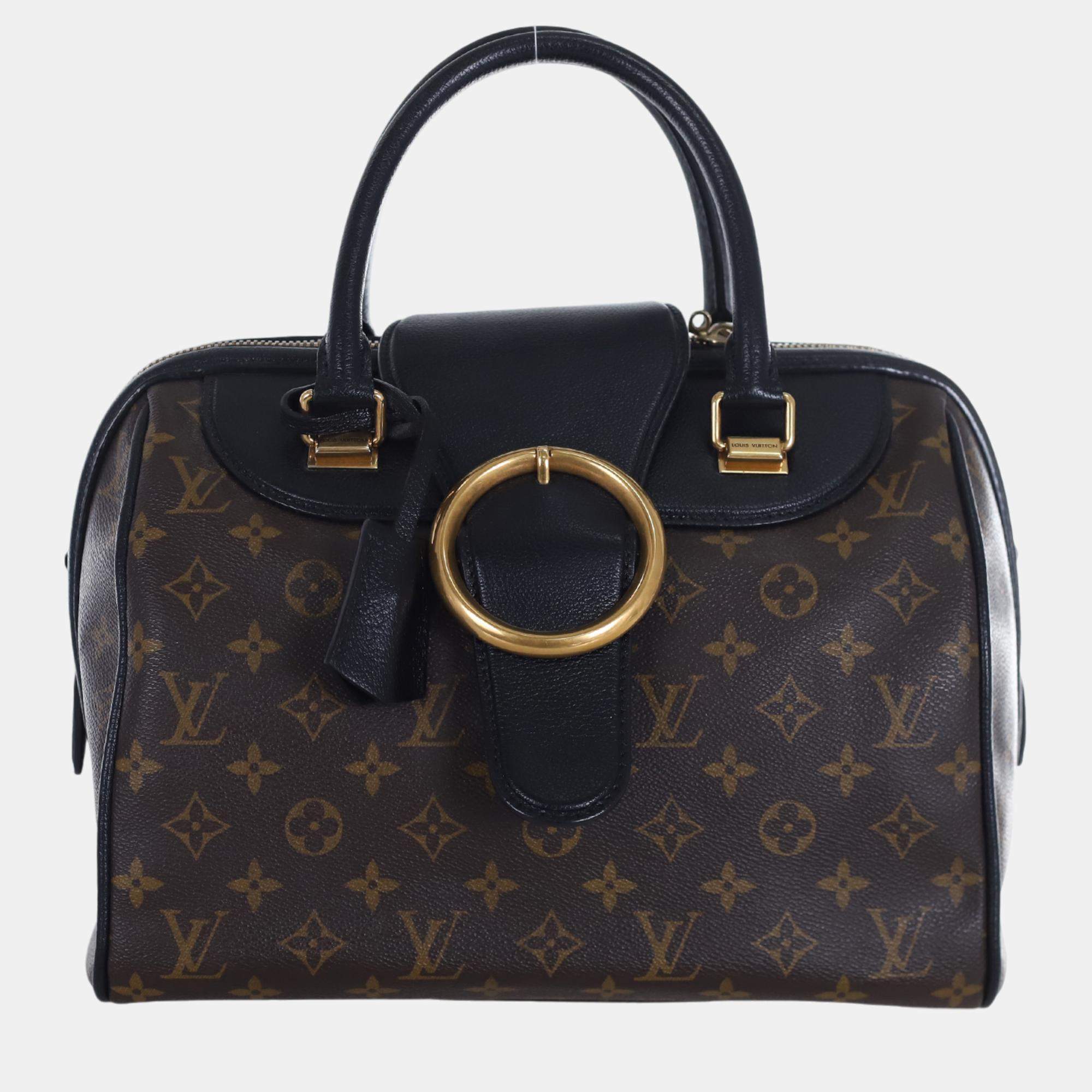Pre Owned Louis Vuitton Black Monogram Canvas and Leather Limited Edition Golden Arrow Speedy Bag