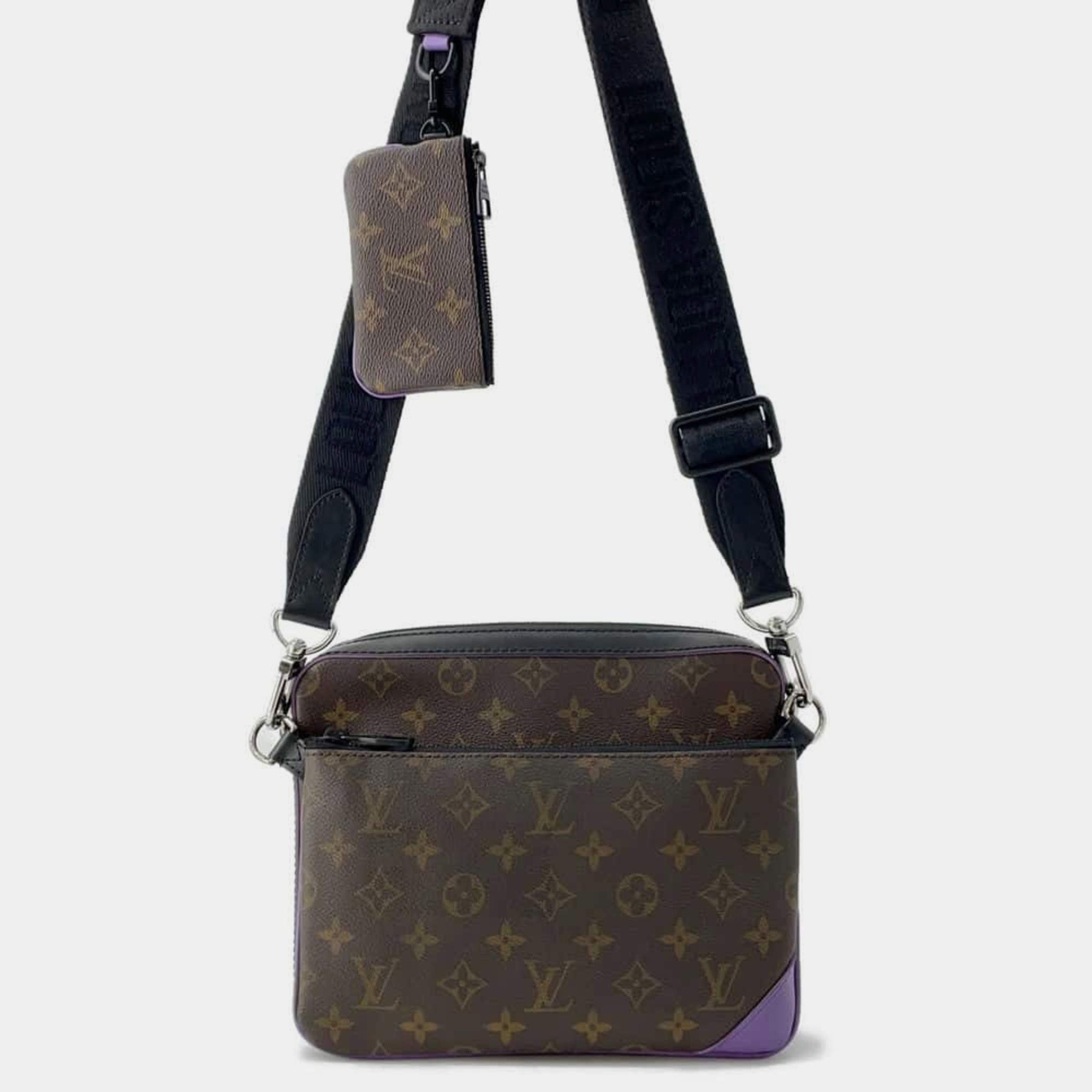 Louis Vuitton Monogram Macassar Trio Black Shoulder Bag