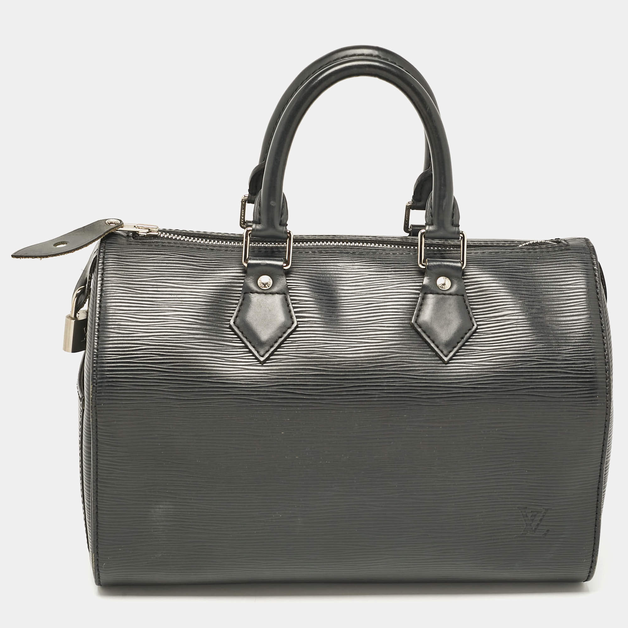 Pre Owned Louis Vuitton Black Epi Leather Speedy 25 Bag