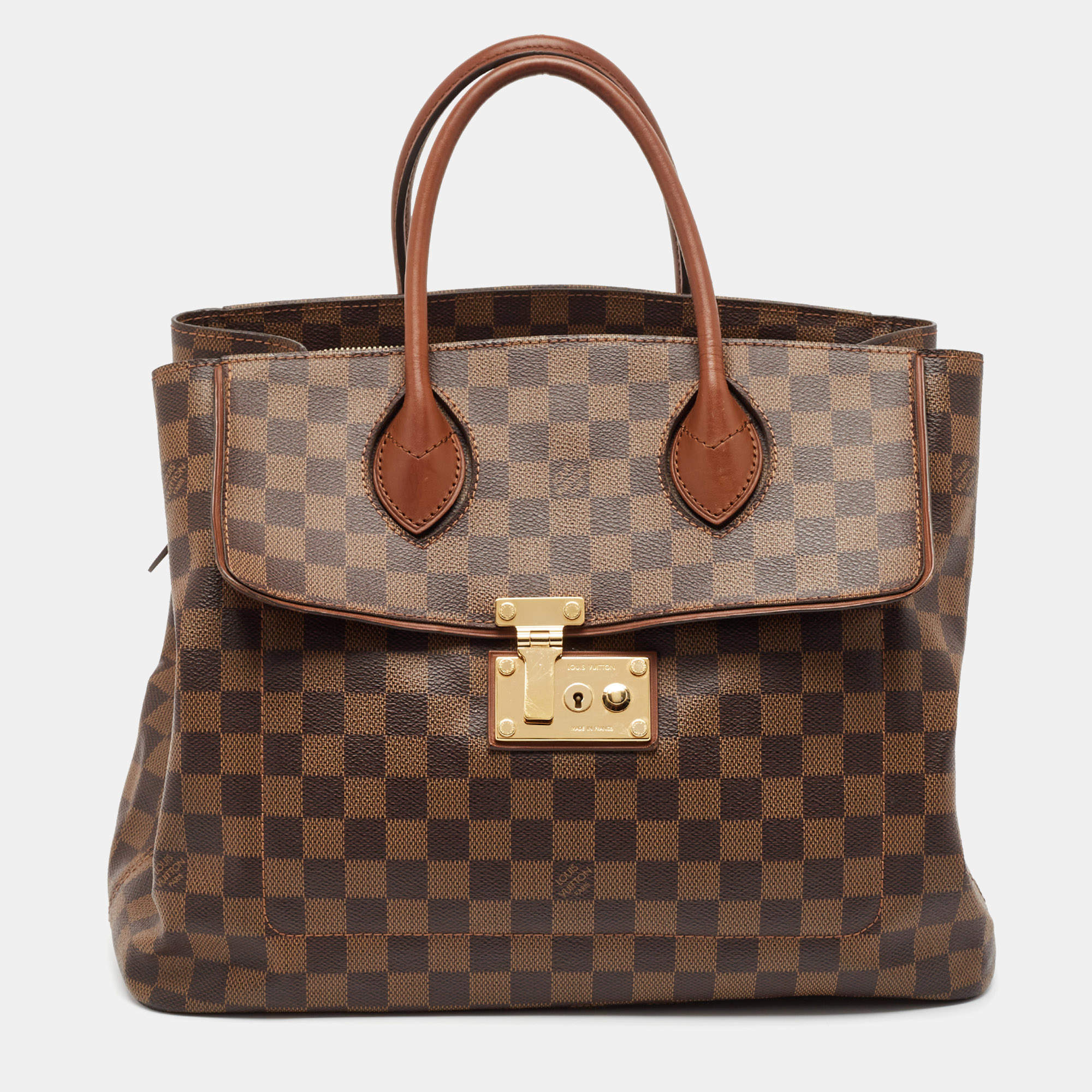 Pre Owned Louis Vuitton Damier Ebene Canvas Ascot Bag