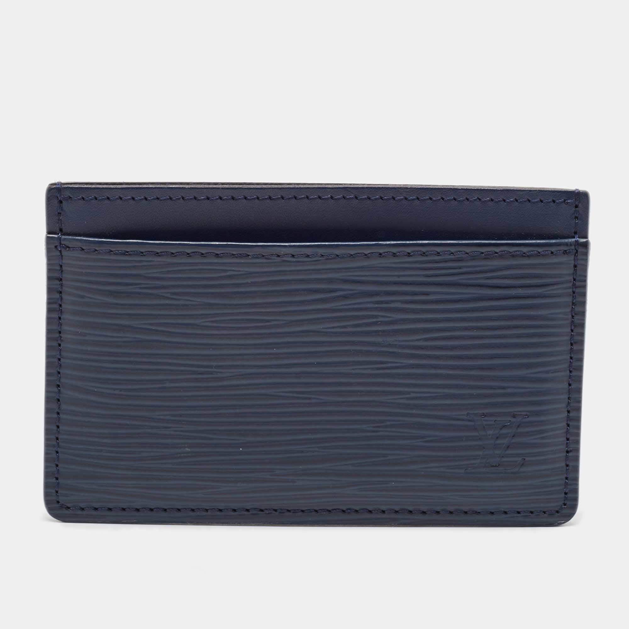 Louis Vuitton Blue Marine Epi Leather Card Holder