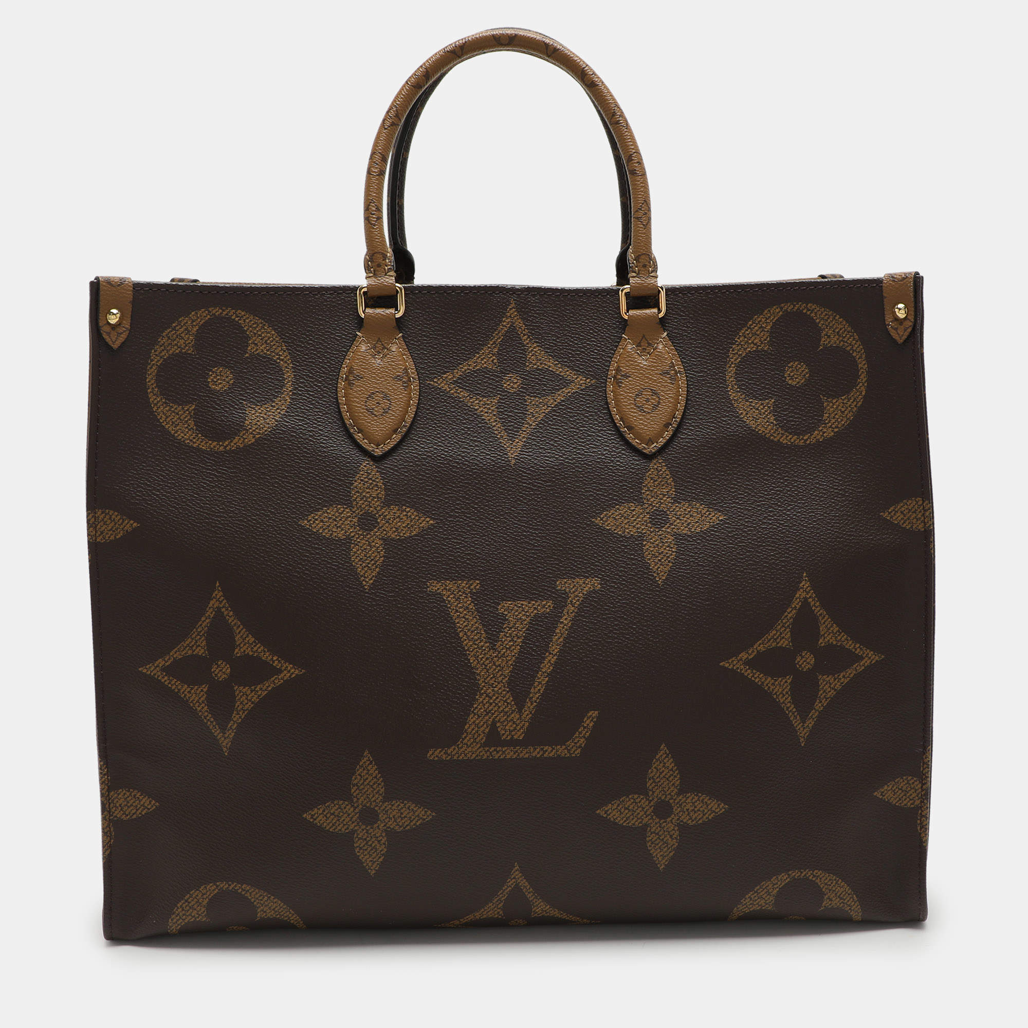 Pre Owned Louis Vuitton Reverse Monogram Canvas On The Go GM Bag