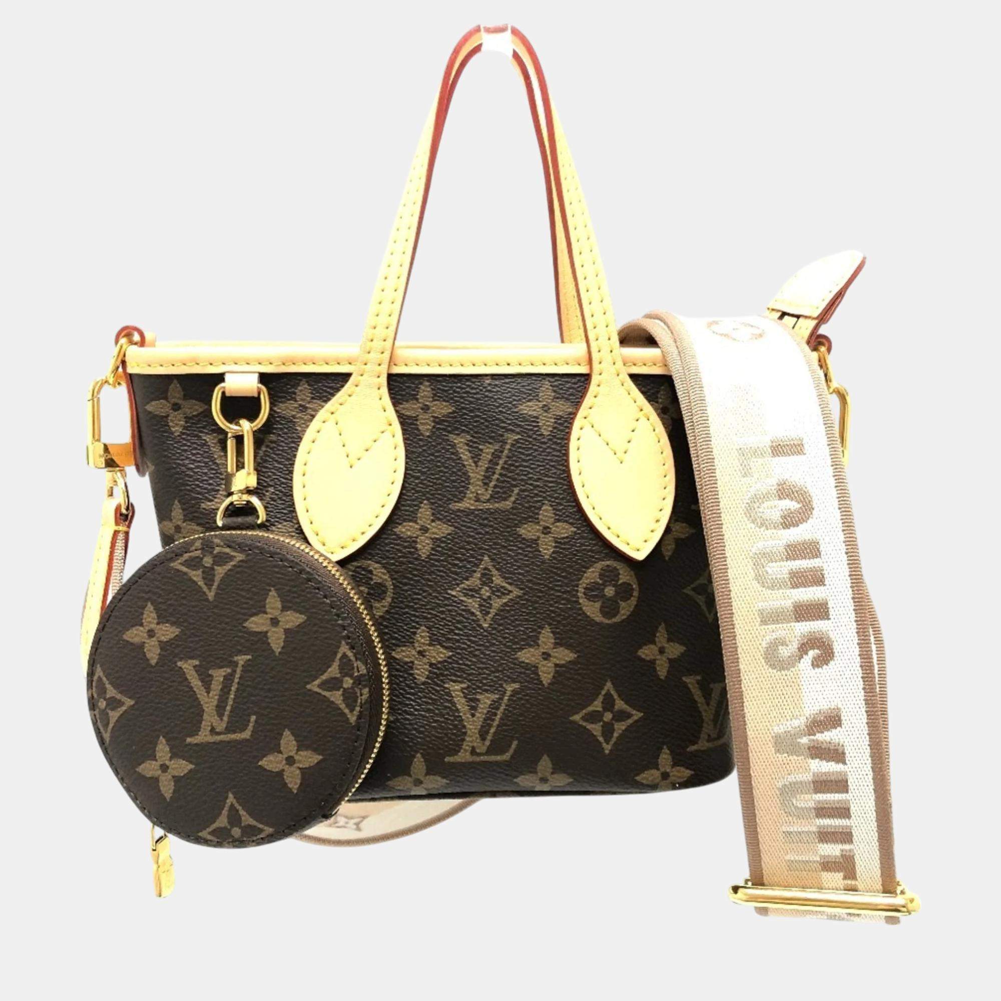 Pre Owned Louis Vuitton Neverfull BB Monogram Canvas Brown Bag