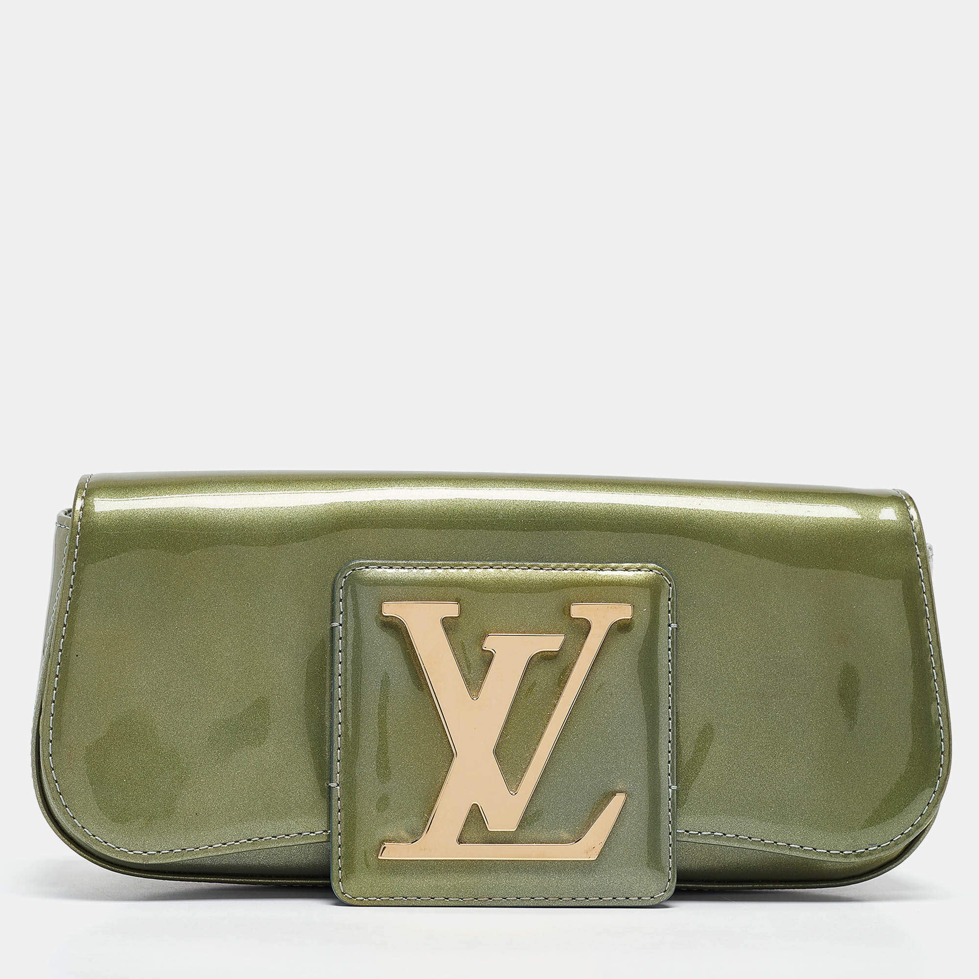 Pre Owned Louis Vuitton Givre Vernis Sobe Clutch