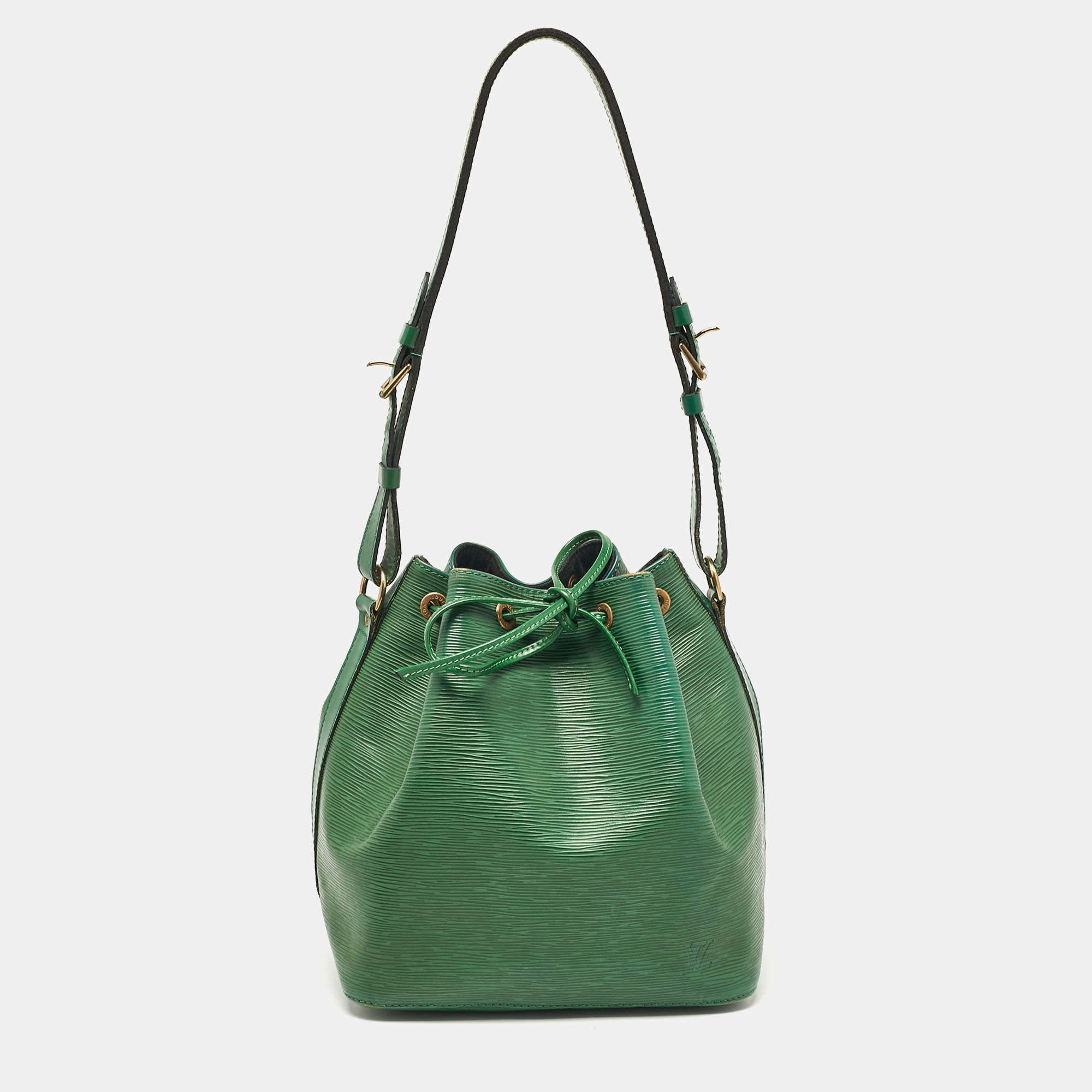 Pre Owned Louis Vuitton Green Epi Leather Petit Noe Bag