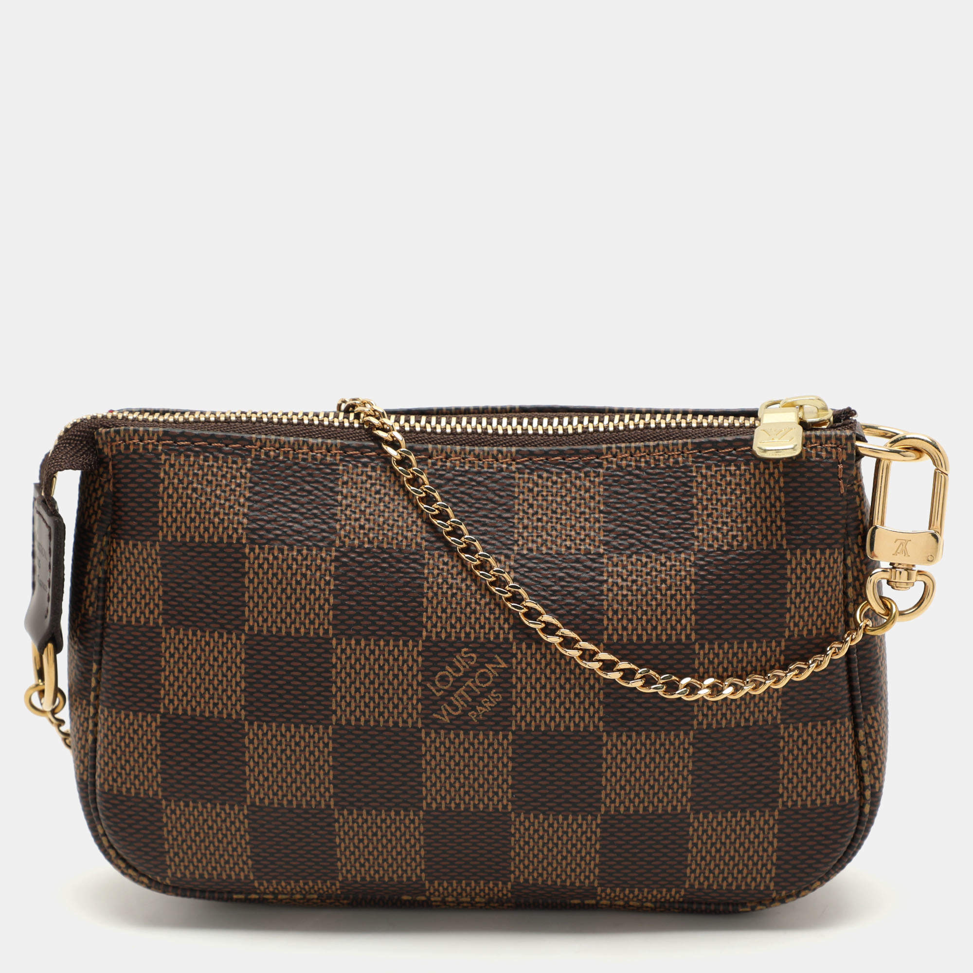 Pre Owned Louis Vuitton Damier Ebene Canvas Mini Pochette Accessoires