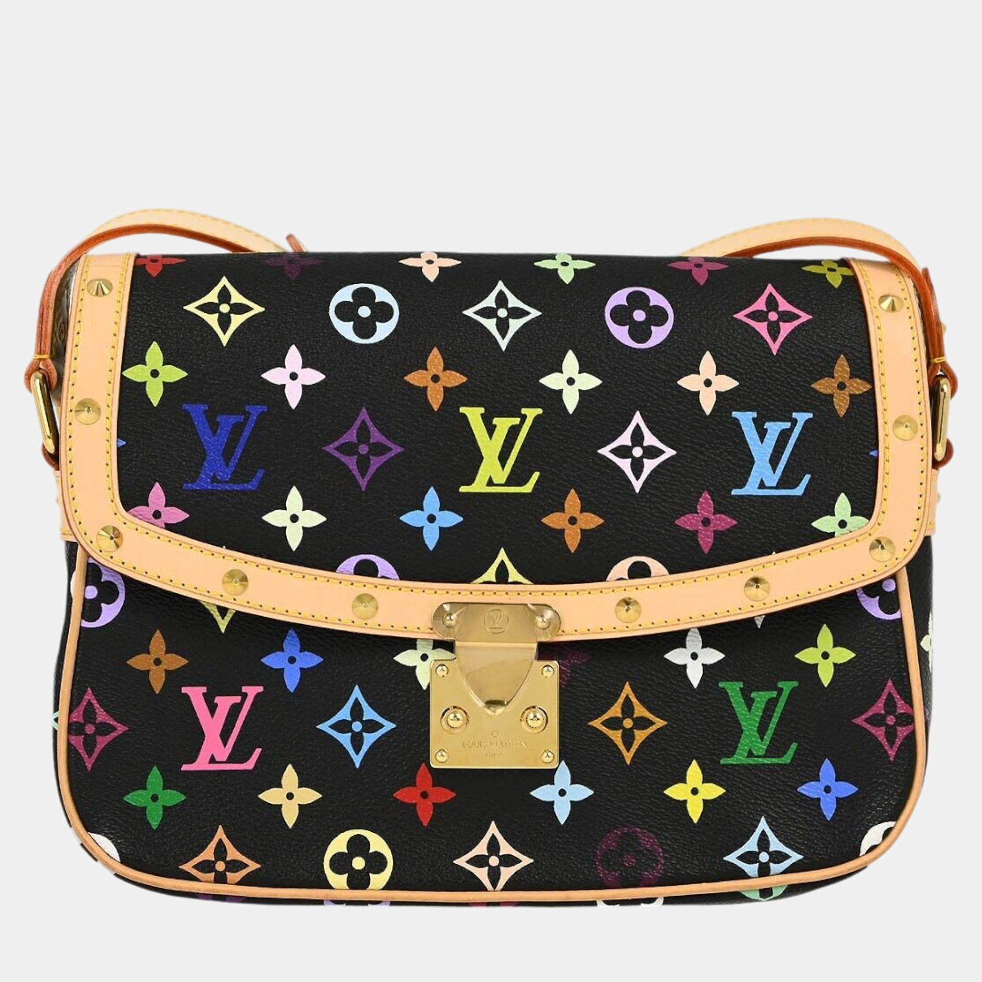 Louis Vuitton Black Multicolor Sologne Shoulder Bag