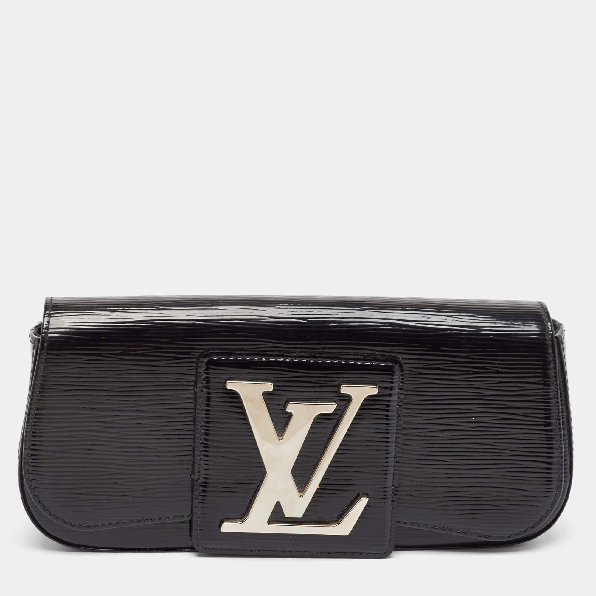 Pre Owned Louis Vuitton Black Electric Epi Leather Sobe Clutch