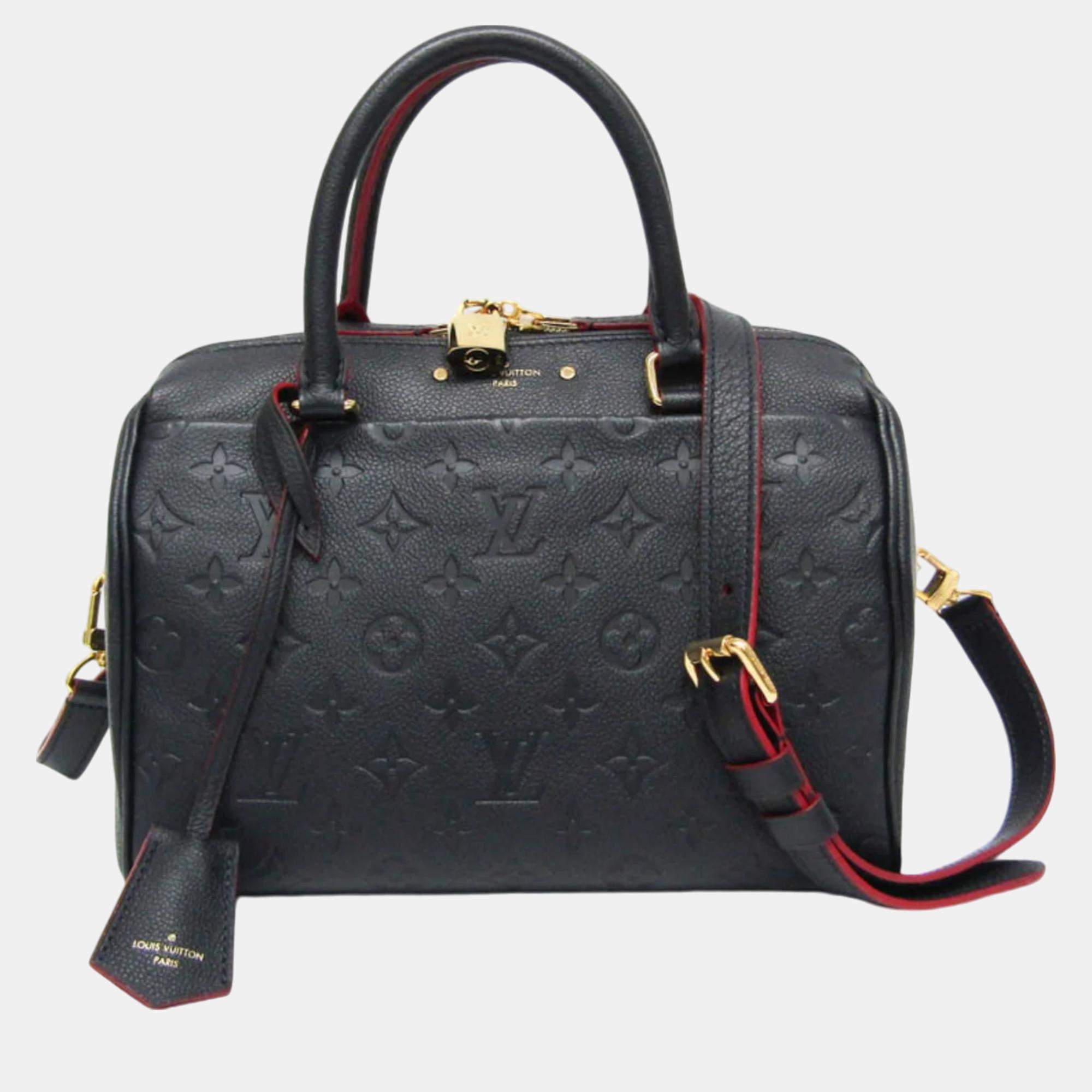 Louis Vuitton Marine Rouge Monogram Empreinte Speedy Bandouliere 25 Handbag