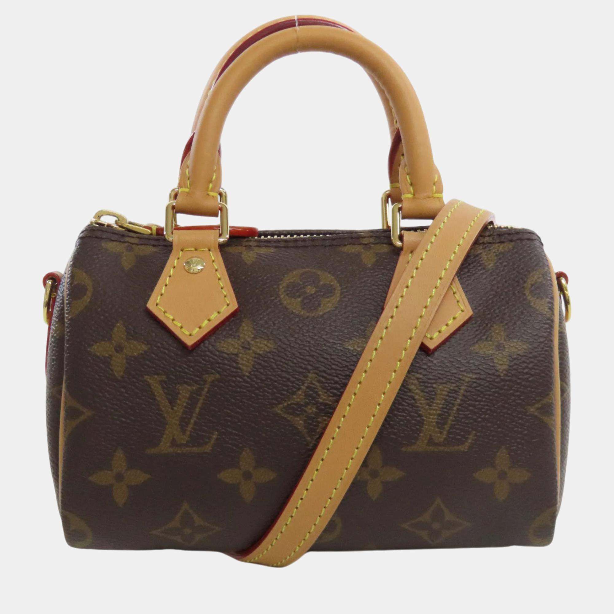Pre Owned Louis Vuitton Monogram Canvas Nano Speedy Tote Bag