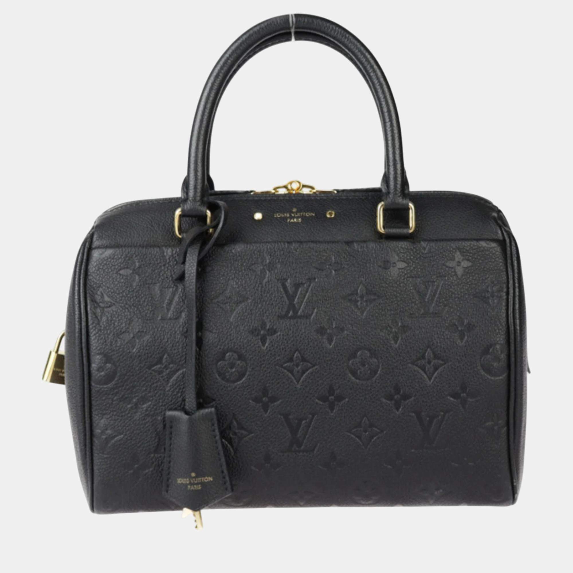 Louis Vuitton Monogram Empreinte Black Boston Speedy Bandouliere 25 Handbag