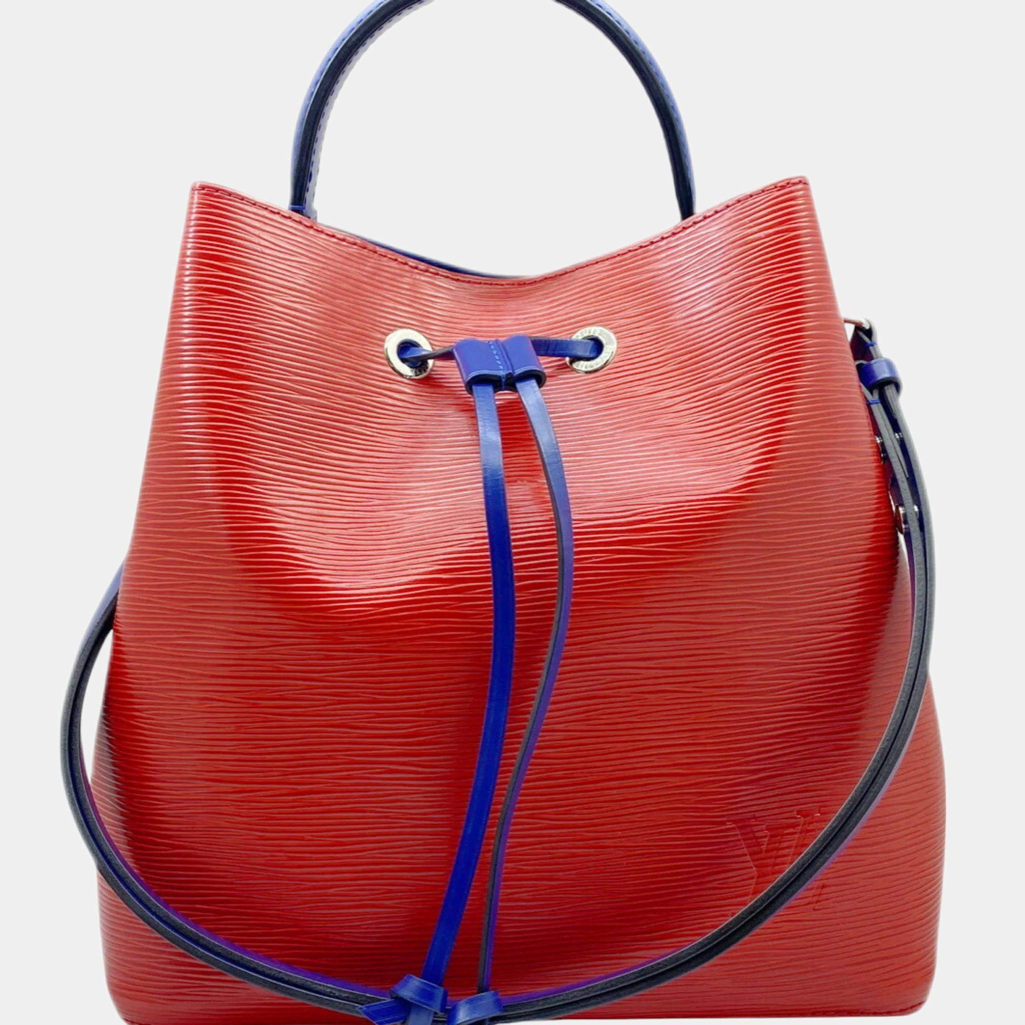 Louis Vuitton Leather Red Blue Neonoe Epi Shoulder Bag