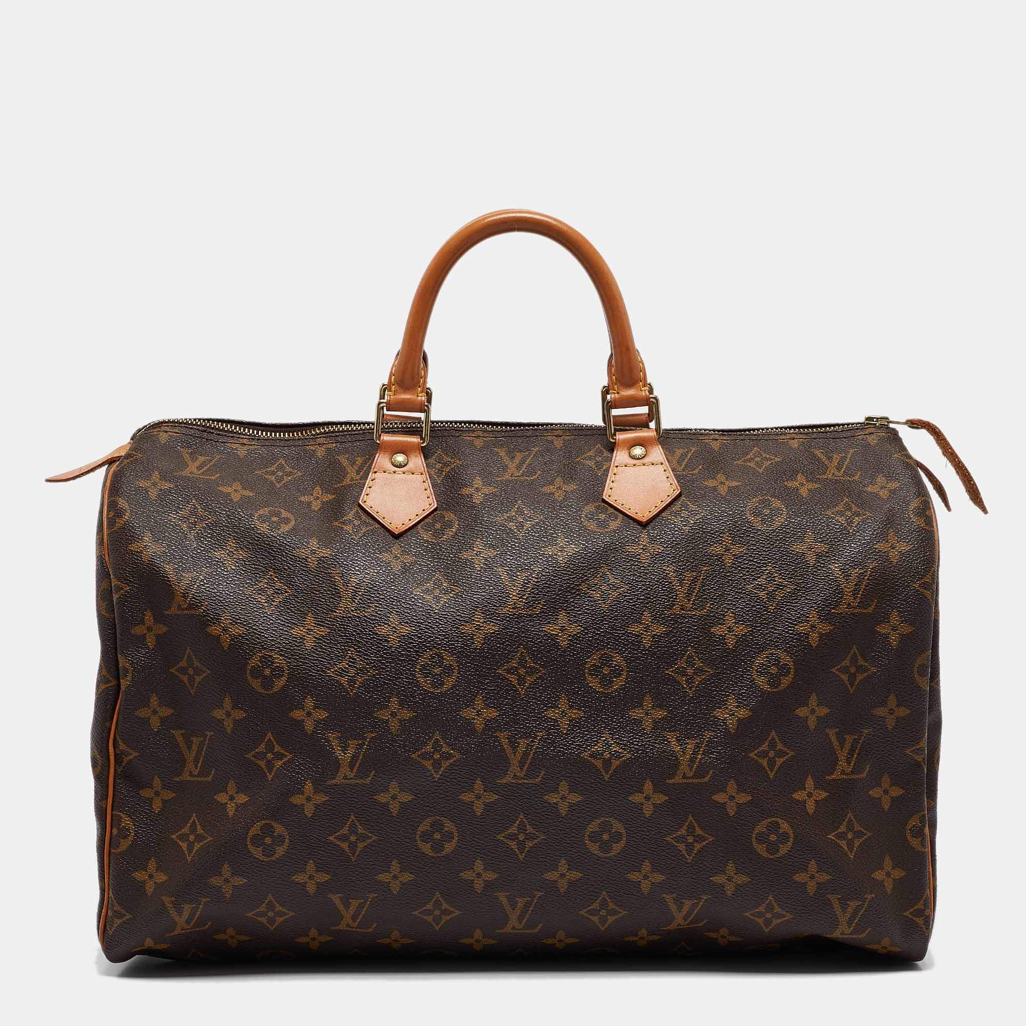 Pre Owned Louis Vuitton Monogram Canvas Speedy 40 Bag