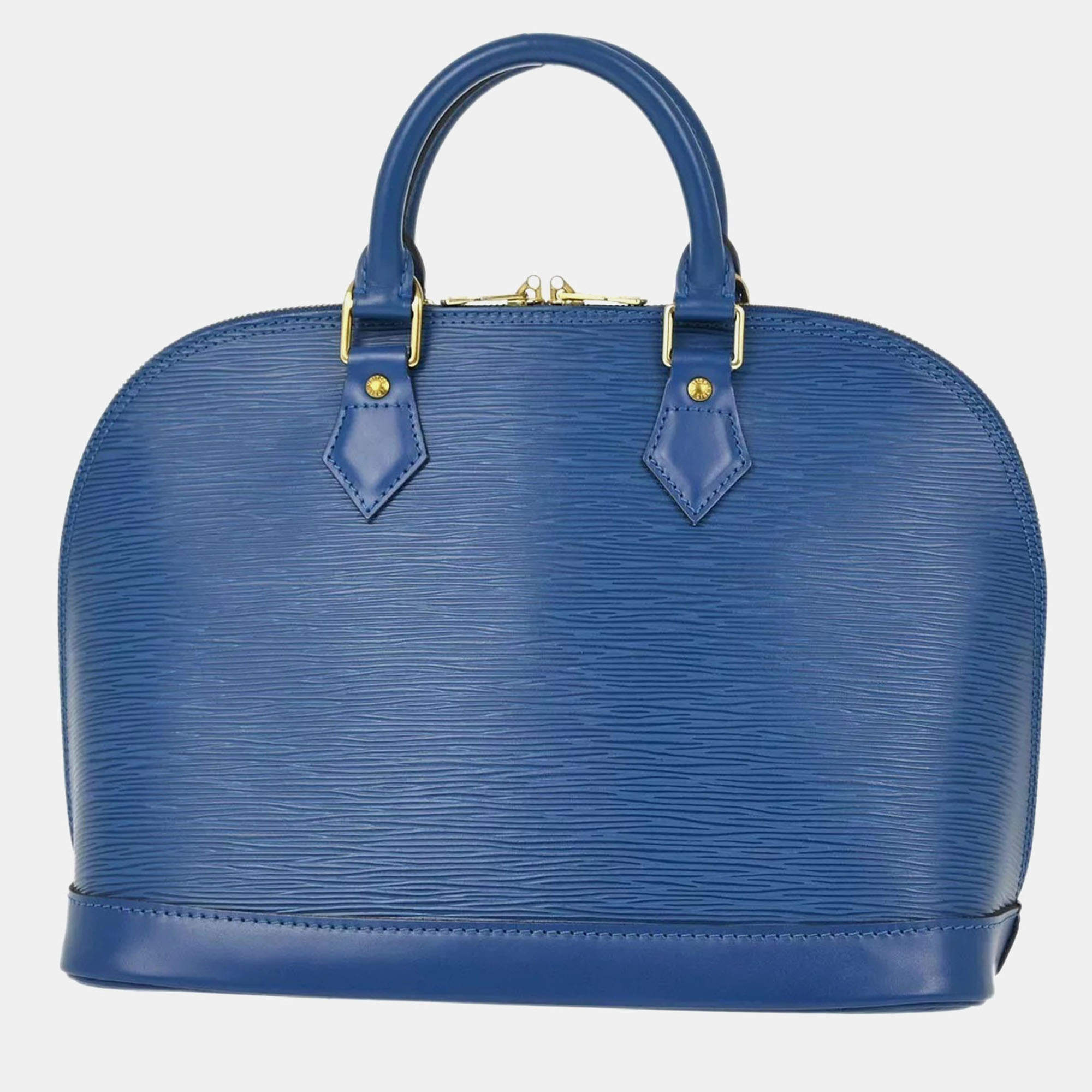 Louis Vuitton Blue Epi Alma Handbag