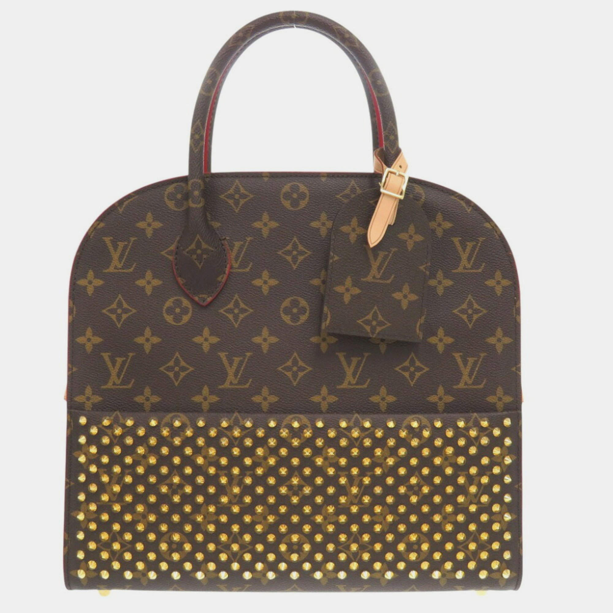 Pre Owned Louis Vuitton Monogram Iconoclast Studded Pony Handbag