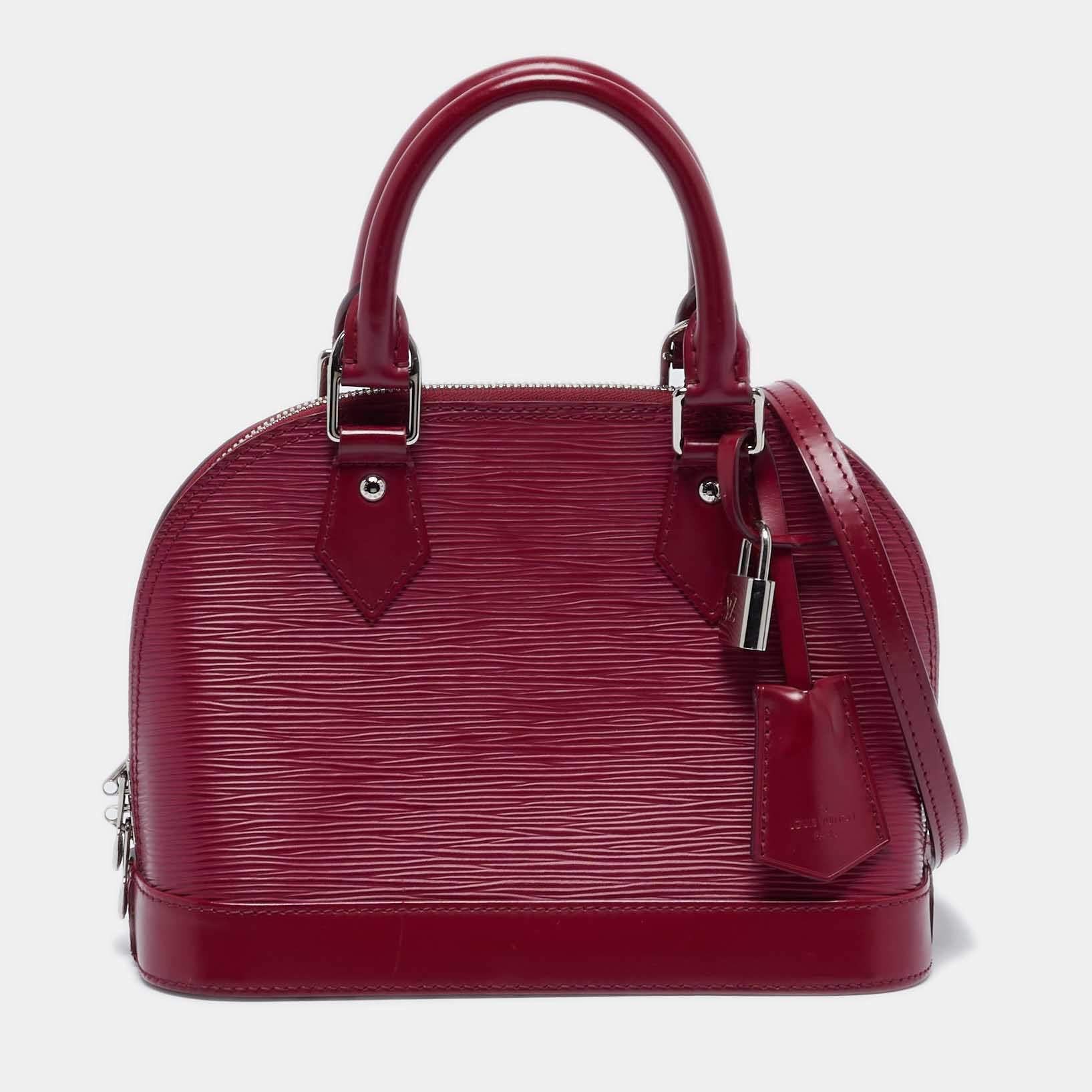Pre Owned Louis Vuitton Fuchsia Epi Leather Alma BB Bag