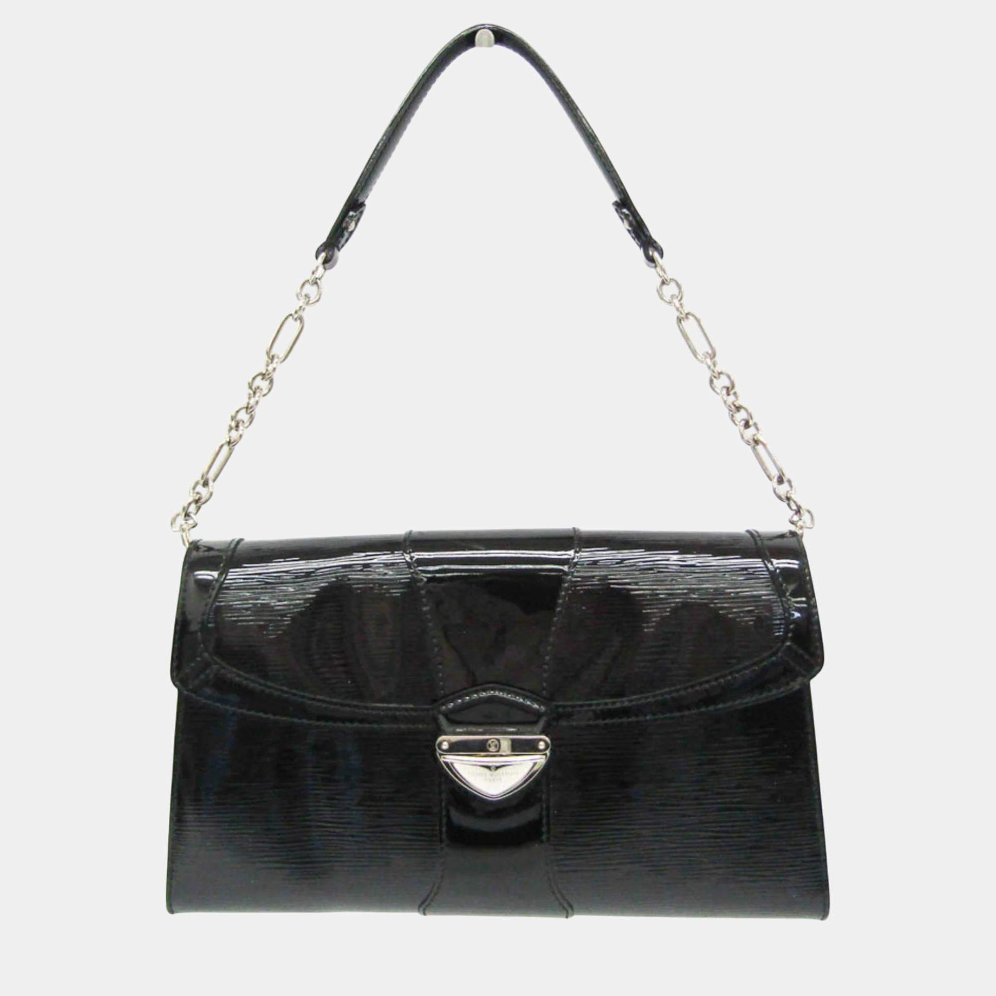 Pre Owned Louis Vuitton Noir Epi Electric Pochette Jena Shoulder Bag
