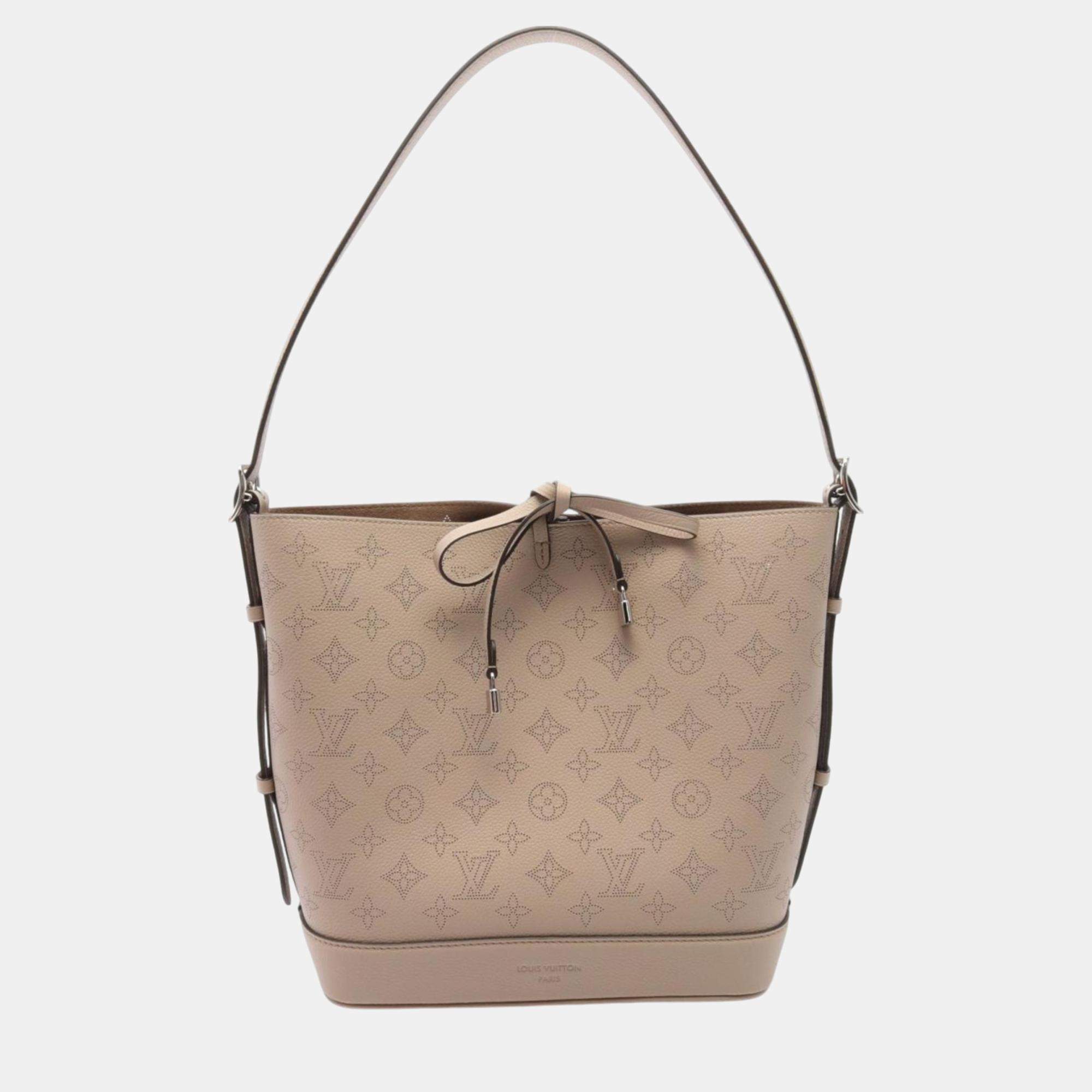 Louis Vuitton Beige Leather Flor Nm Mahina Gale Shoulder Bag