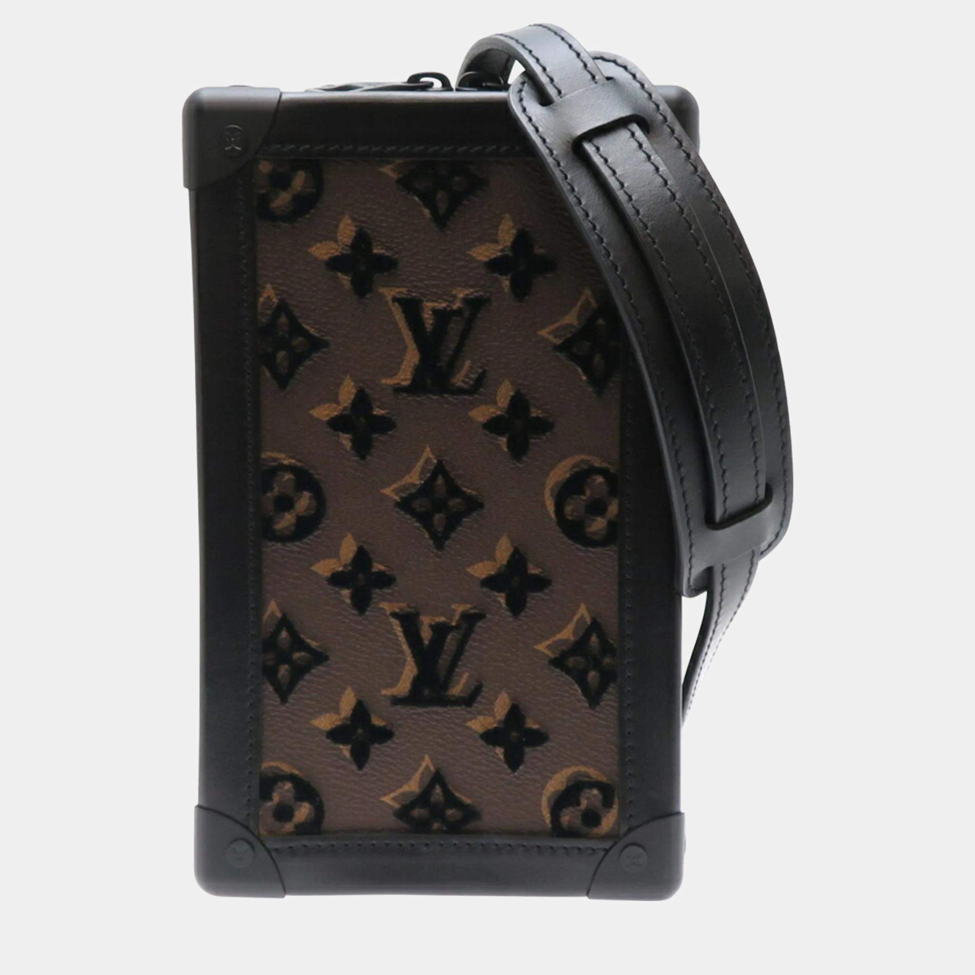 Louis Vuitton Monogram Brown Pet Odor Vertical Soft Trunk Shoulder Bag
