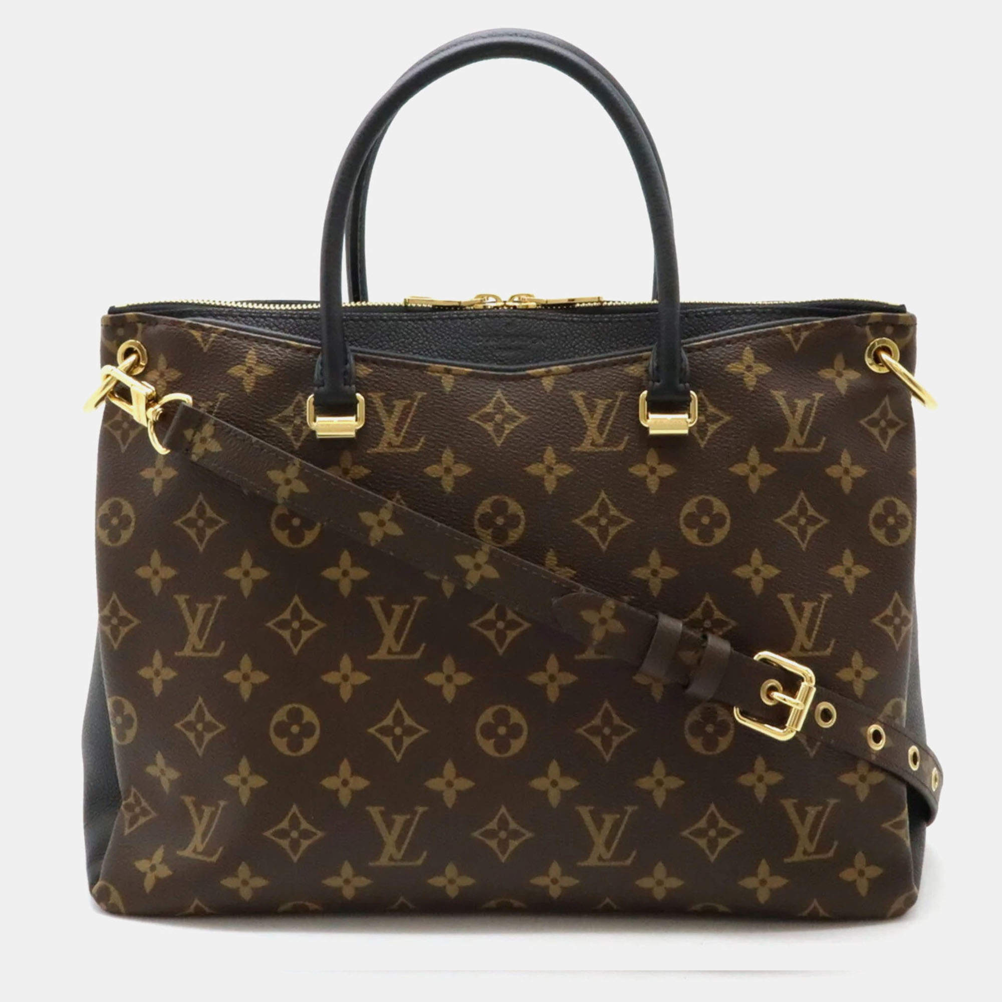 Louis Vuitton Noir Black Monogram Pallas Tote Bag