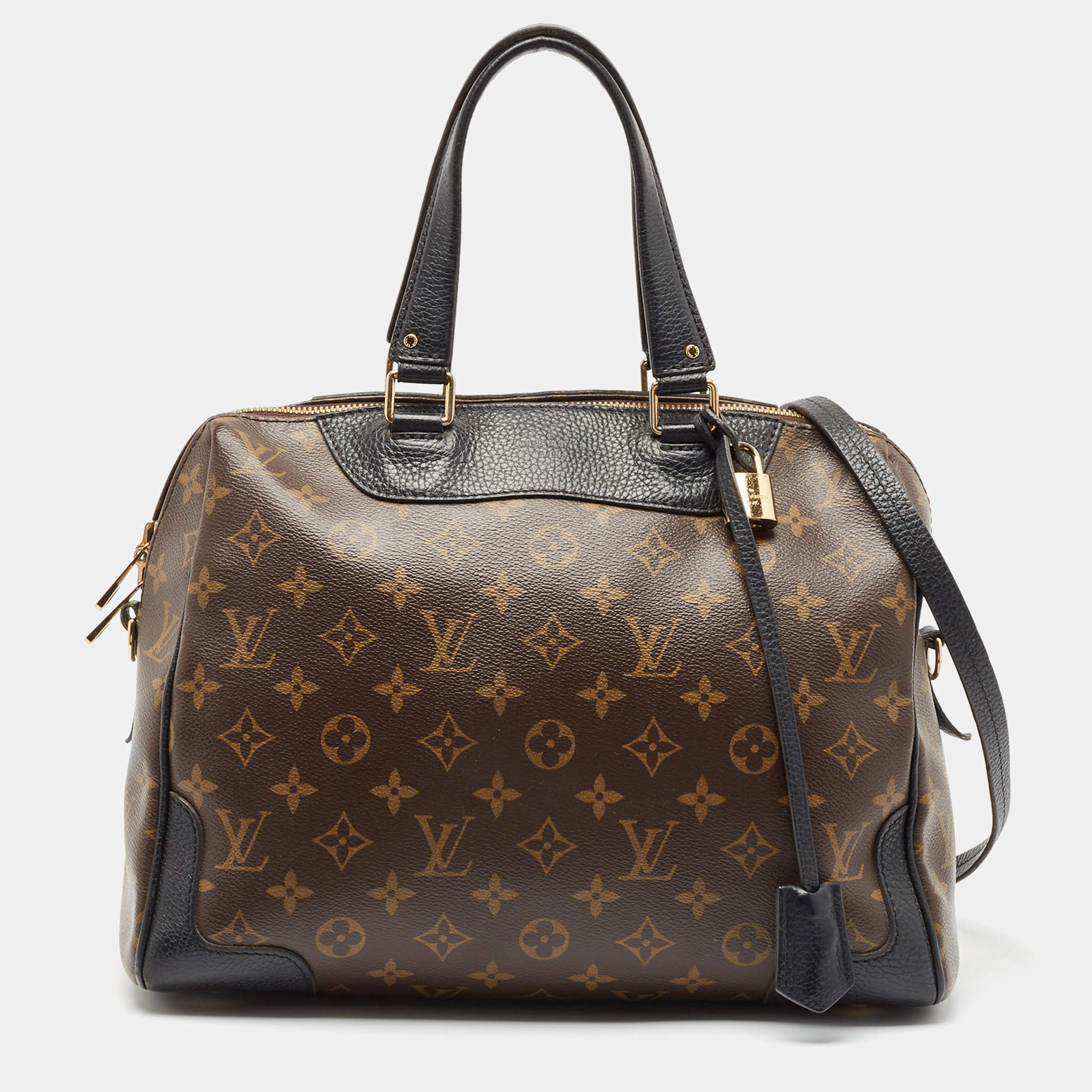 Louis Vuitton Black Monogram Canvas Retiro NM Bag